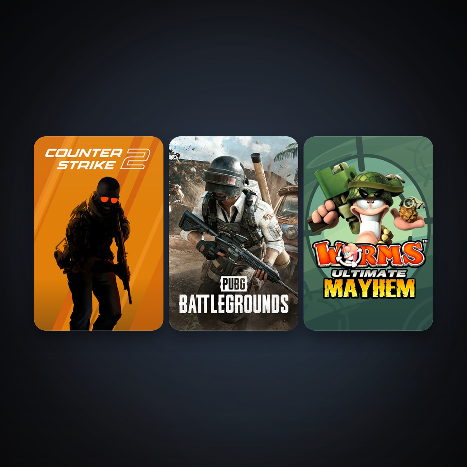 CS2 Prime + Worms Ultimate Mayhem, 3 games, clean — HabibiAccounts