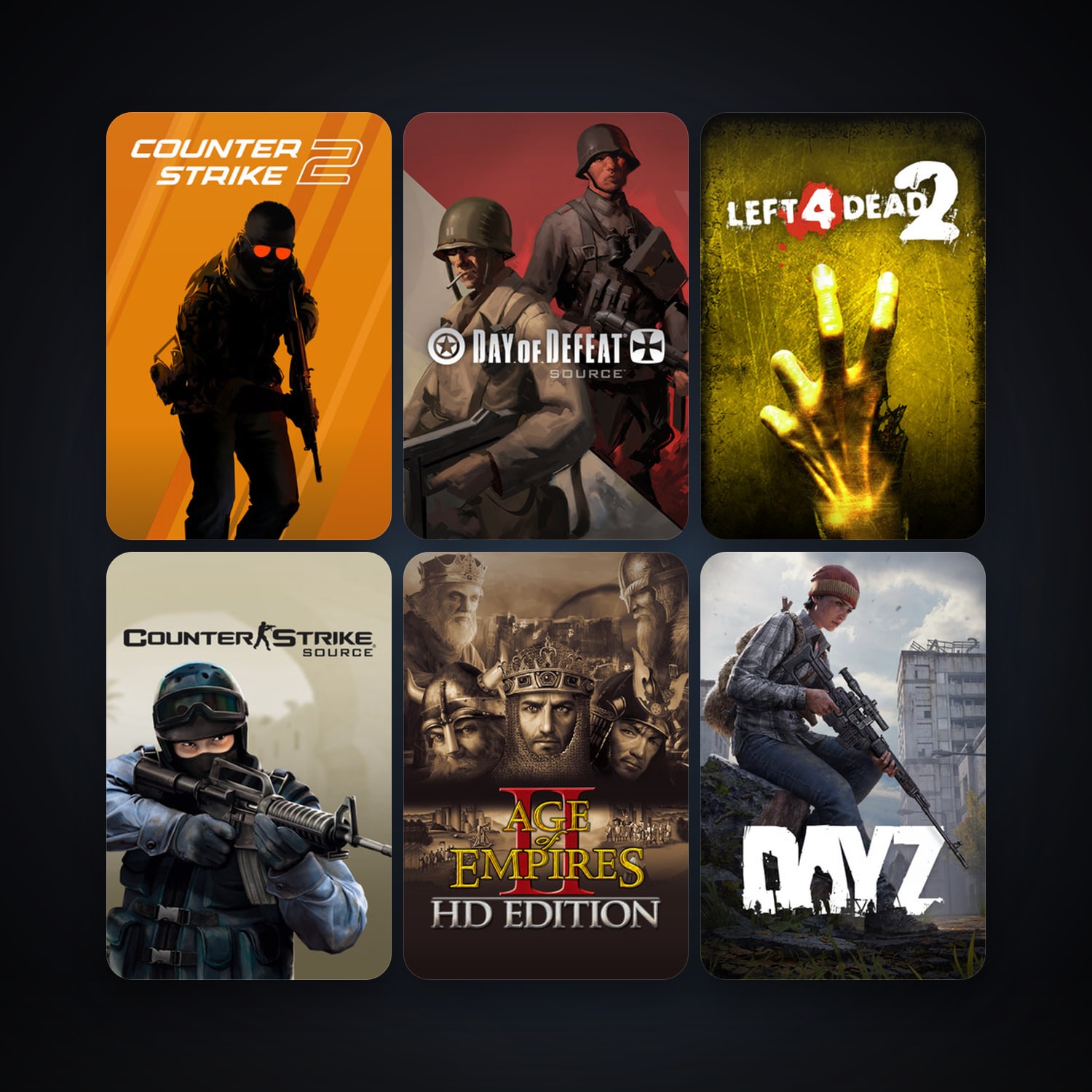 Counter-Strike + Team Fortress Classic, 28 games, Steam 12, clean — HabibiAccounts
