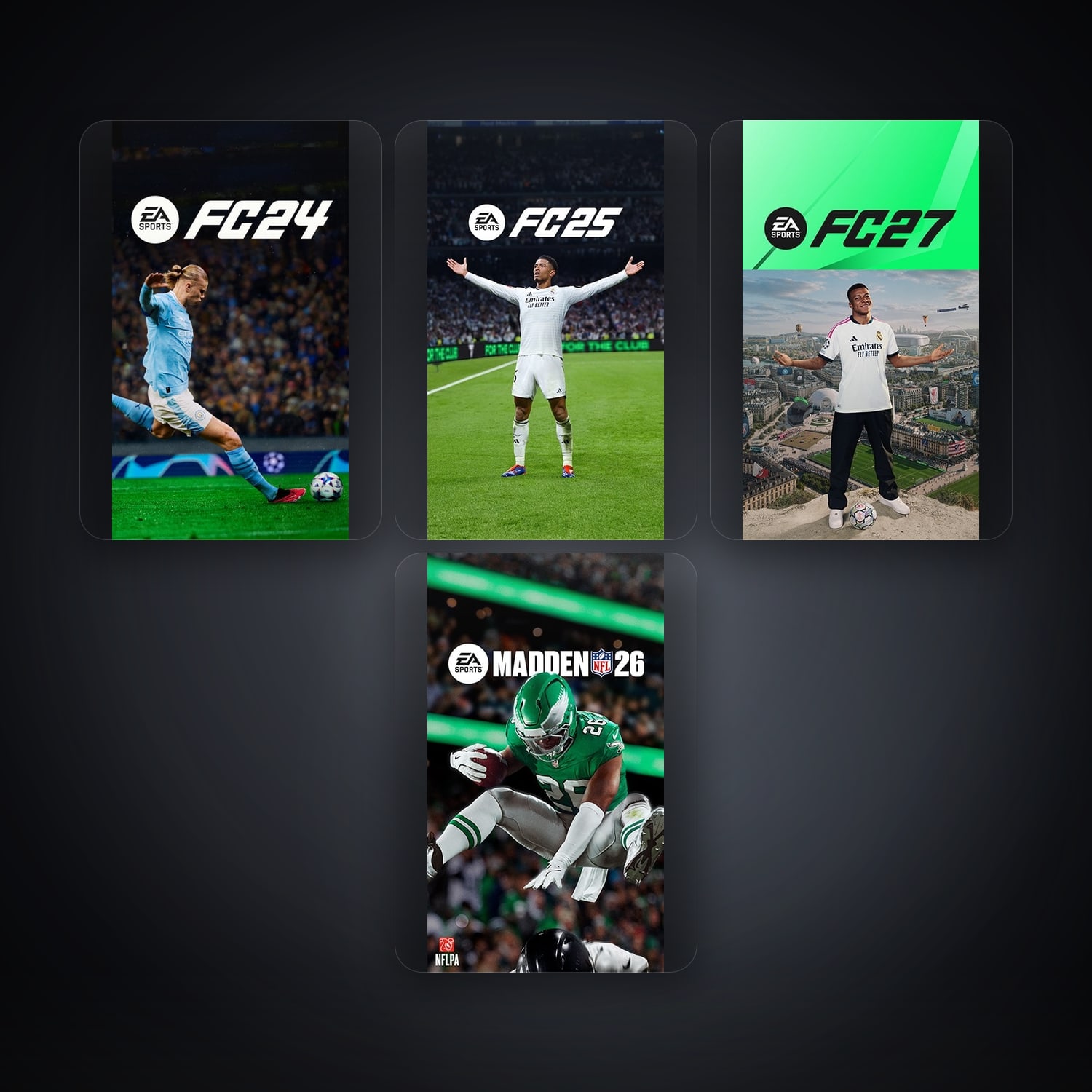 هالحساب إي إيه فيه EA SPORTS FC24 وEA SPORTS FC 25، FR، 4 ألعاب — HabibiAccounts