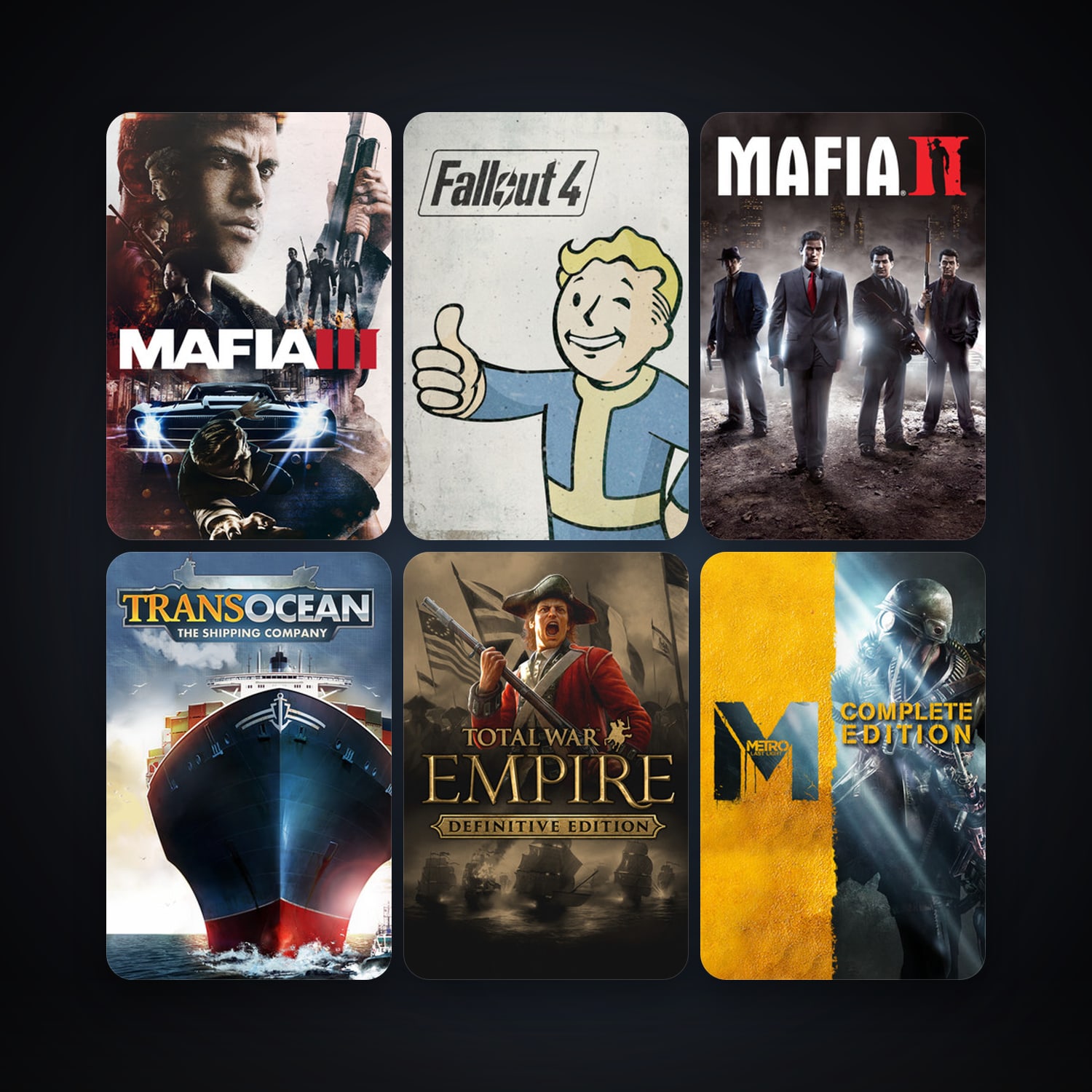 Empire: Total War + Risen 2: Dark Waters, 23 games, Steam 10, clean — HabibiAccounts
