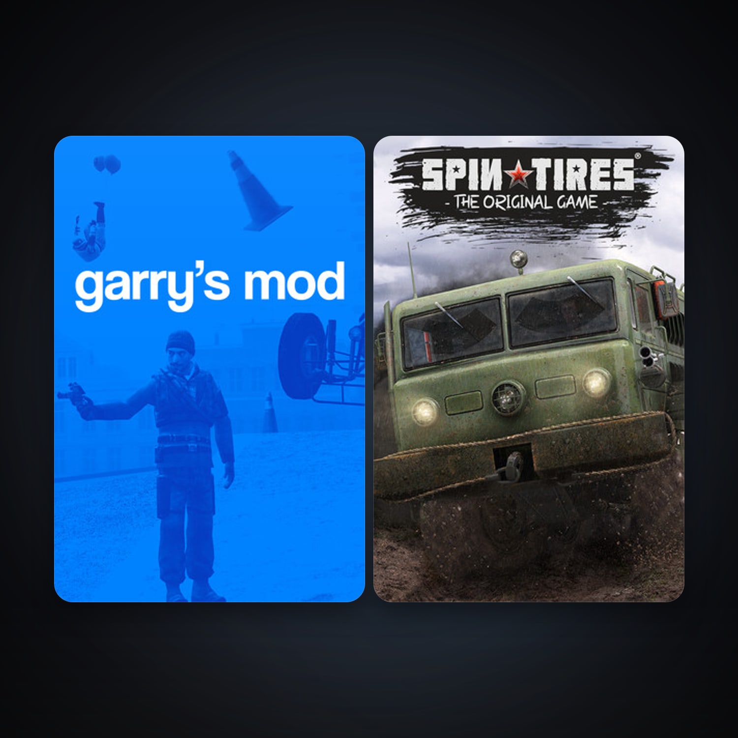 Garry's Mod + SPINTIRES, 3 games, clean — HabibiAccounts