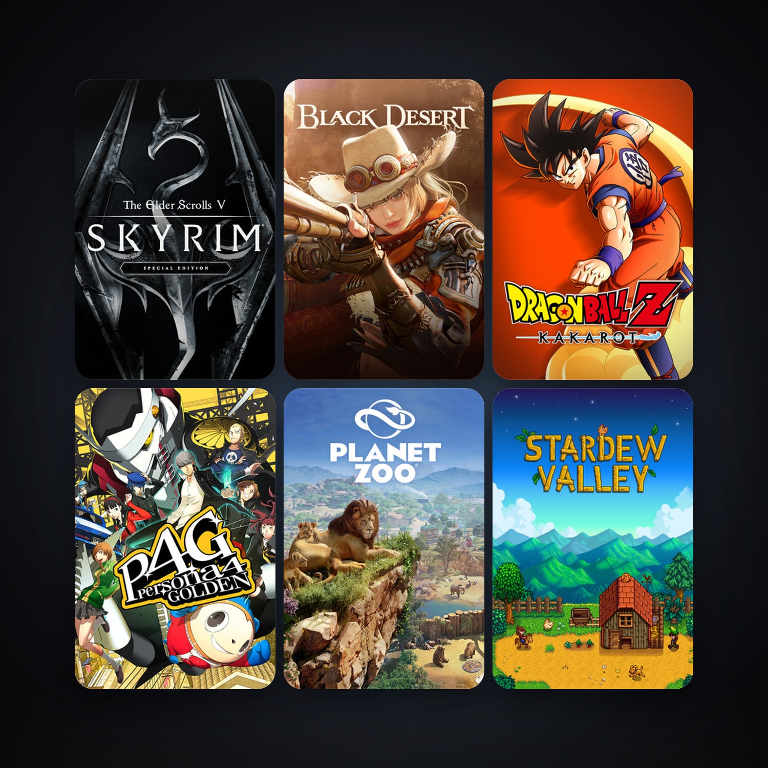 Stardew Valley + The Elder Scrolls V: Skyrim Special Edition, 6 games, clean — HabibiAccounts