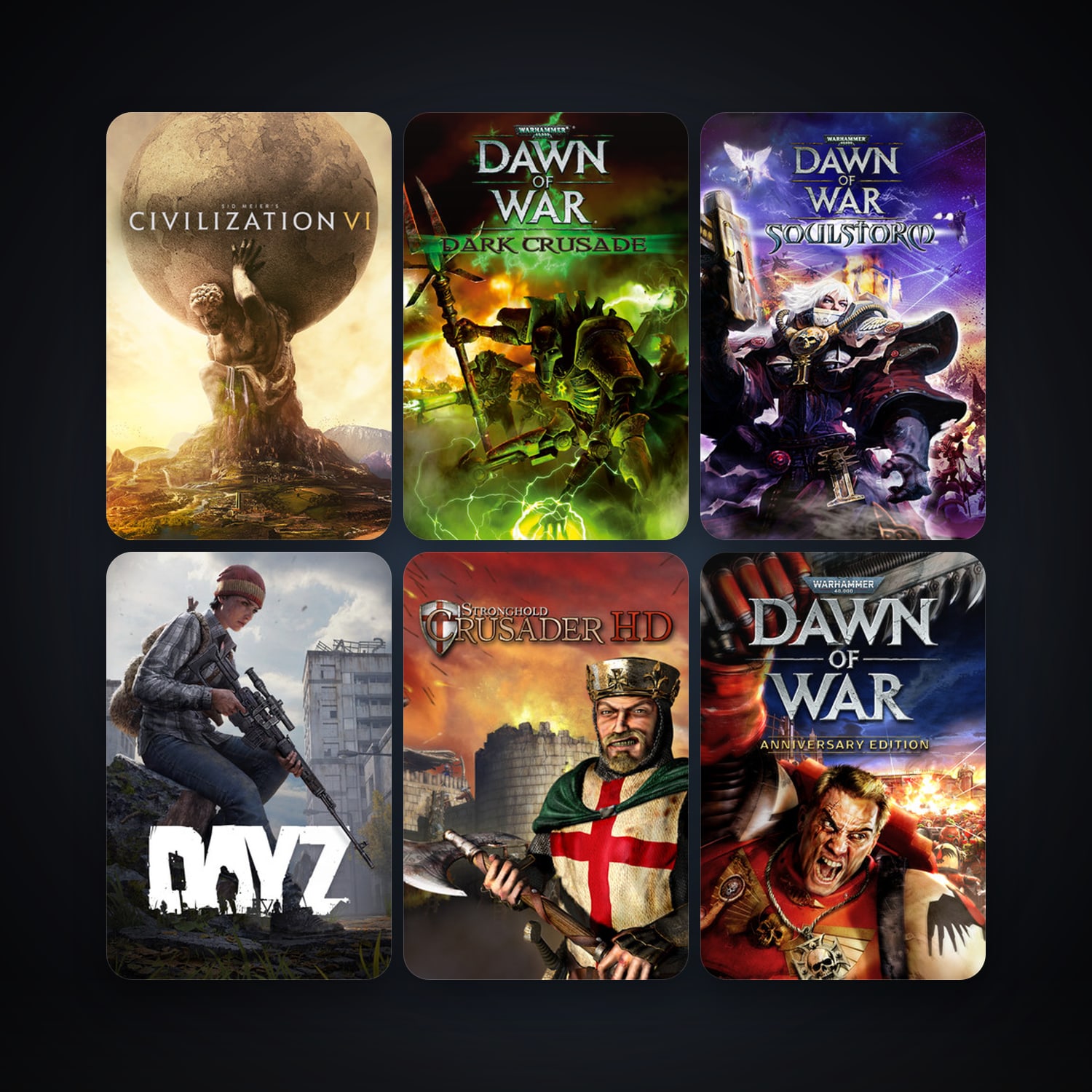 Warhammer 40,000: Dawn of War - Game of the Year Edition + Warhammer 40,000: Dawn of War - Dark Crusade, 20 games, clean — HabibiAccounts