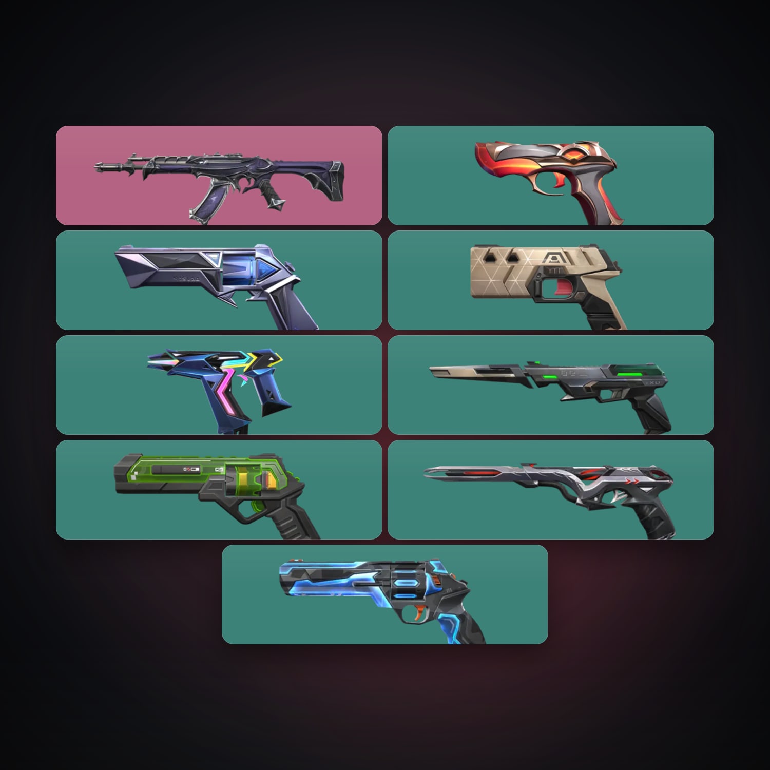 EU Gold 1 locker — 10 skins, lvl 174 — HabibiAccounts