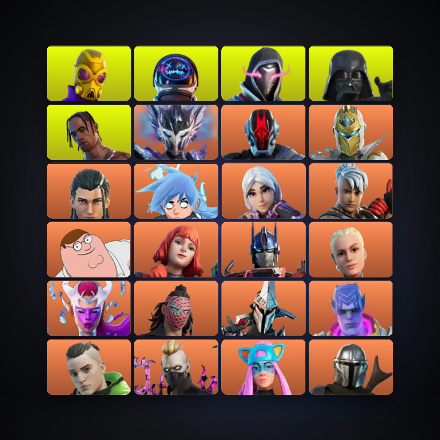 Fortnite locker — 426 skins — 350 V-Bucks — lvl 4941 — HabibiAccounts