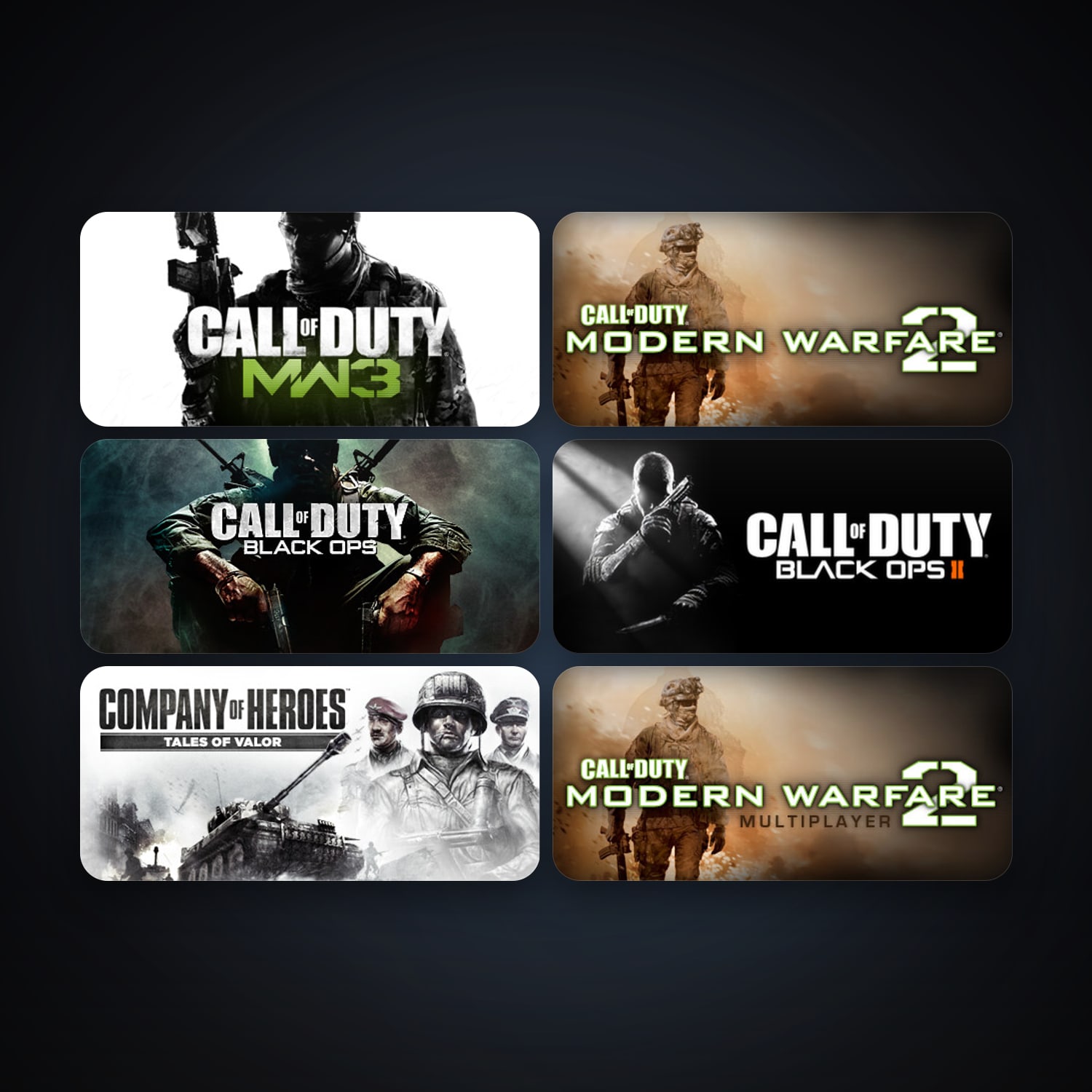 Call of Duty: Modern Warfare 2 (2009) + Call of Duty: Modern Warfare 2 - Multiplayer (2009), 11 games, clean — HabibiAccounts