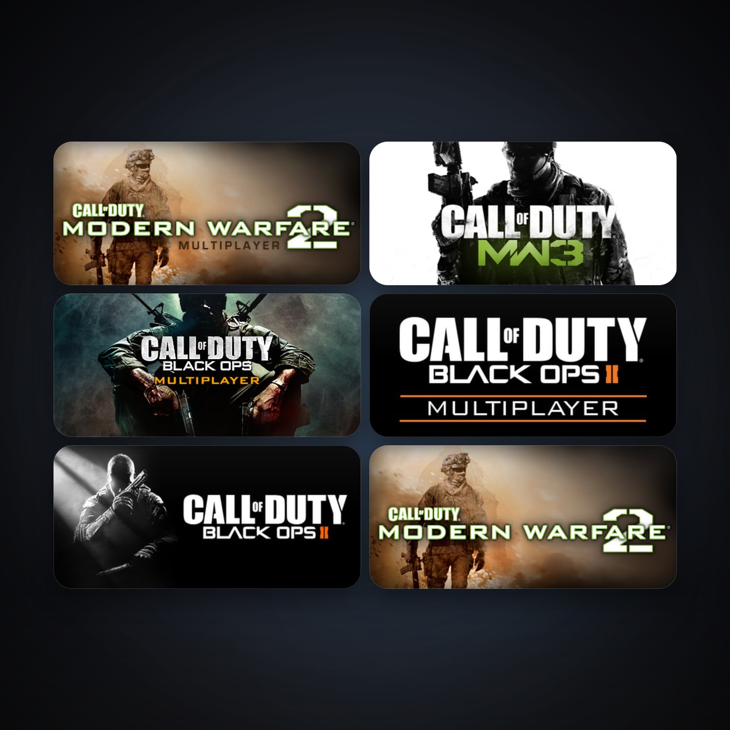 Call of Duty: Modern Warfare 2 (2009) + Call of Duty: Modern Warfare 2 - Multiplayer (2009), 9 games, clean — HabibiAccounts