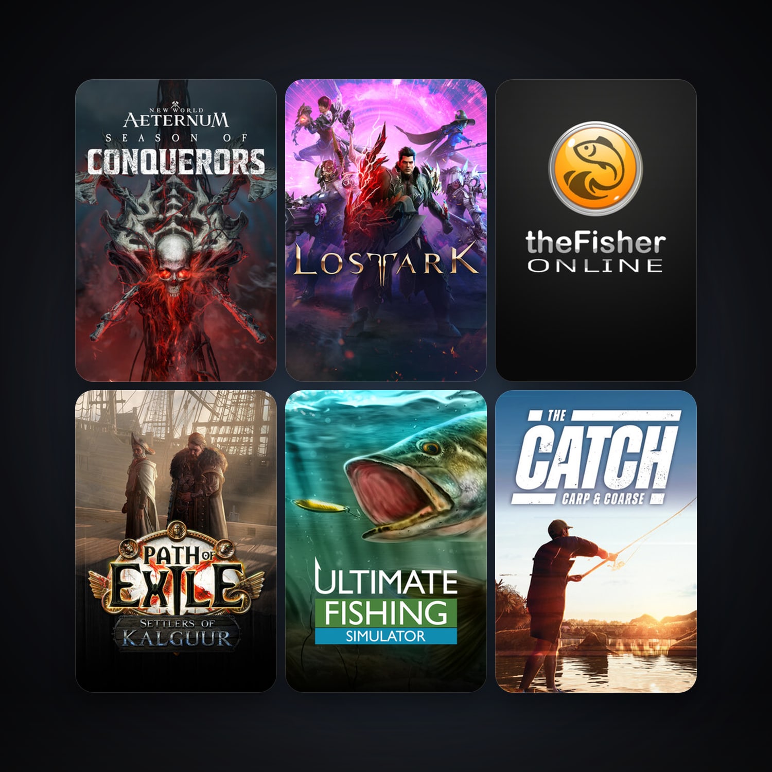 Path of Exile + Ultimate Fishing Simulator, 10 games, clean — HabibiAccounts