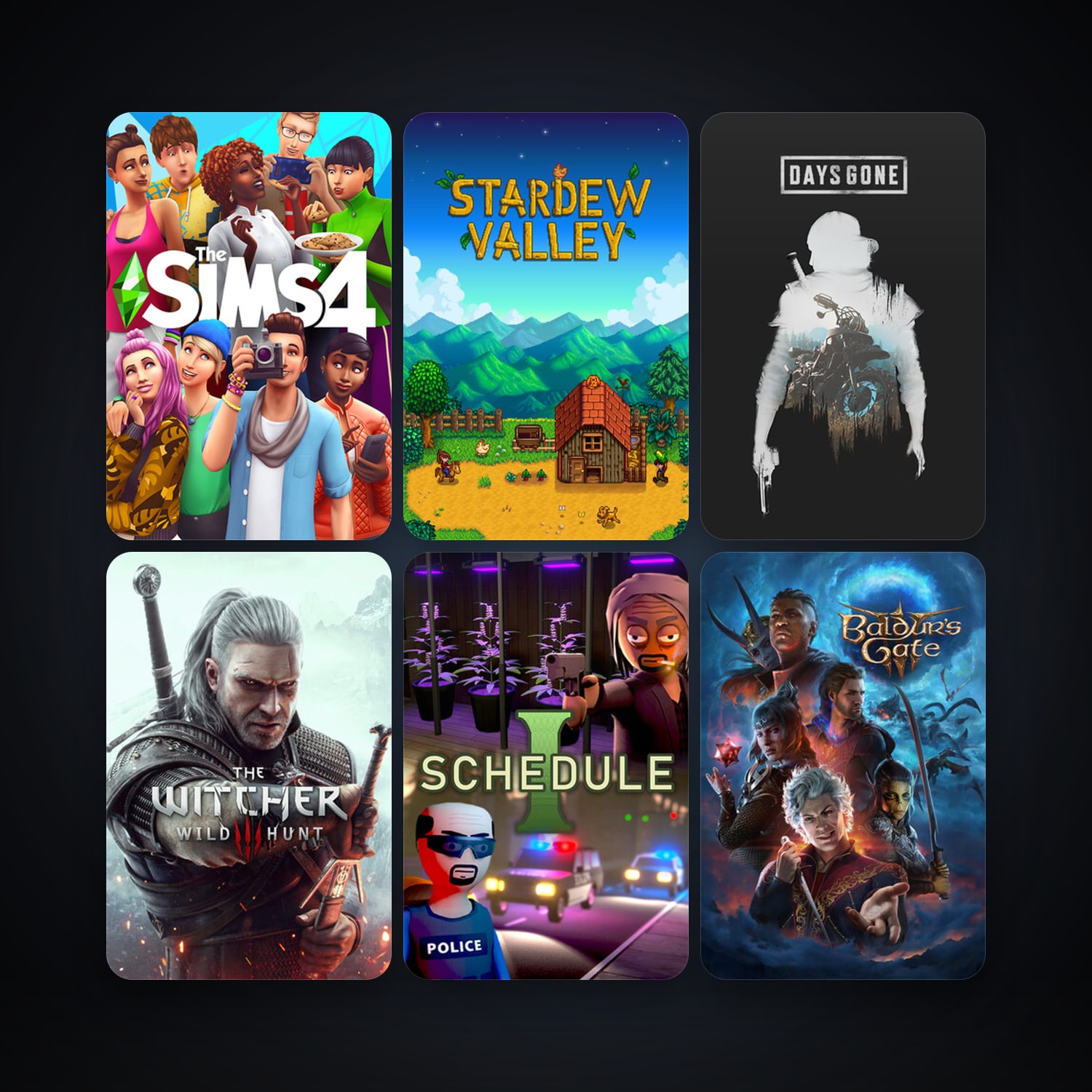 The Witcher 3: Wild Hunt + Stardew Valley, 65 games, clean — HabibiAccounts