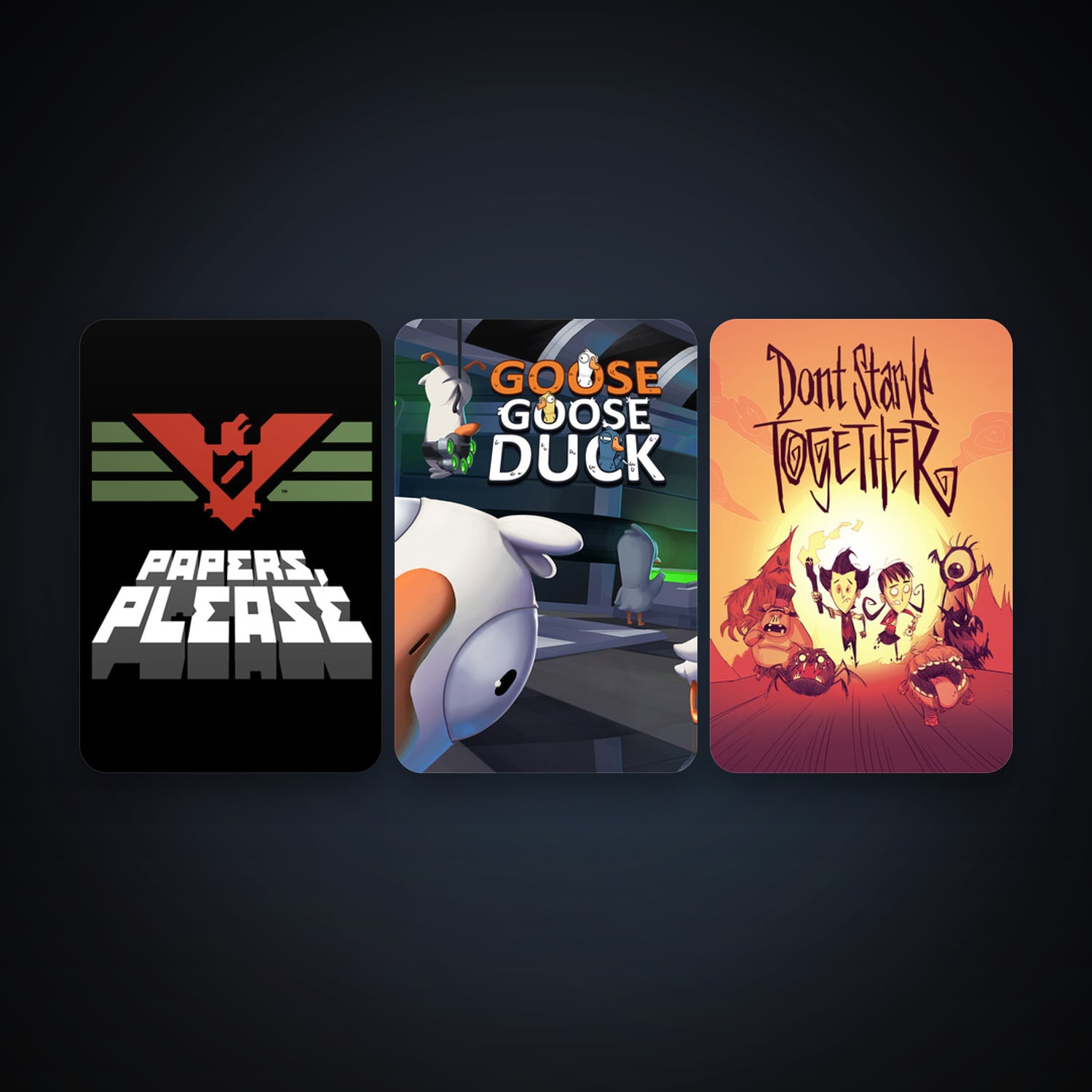 Papers, Please + Don't Starve Together, 4 games, clean — HabibiAccounts