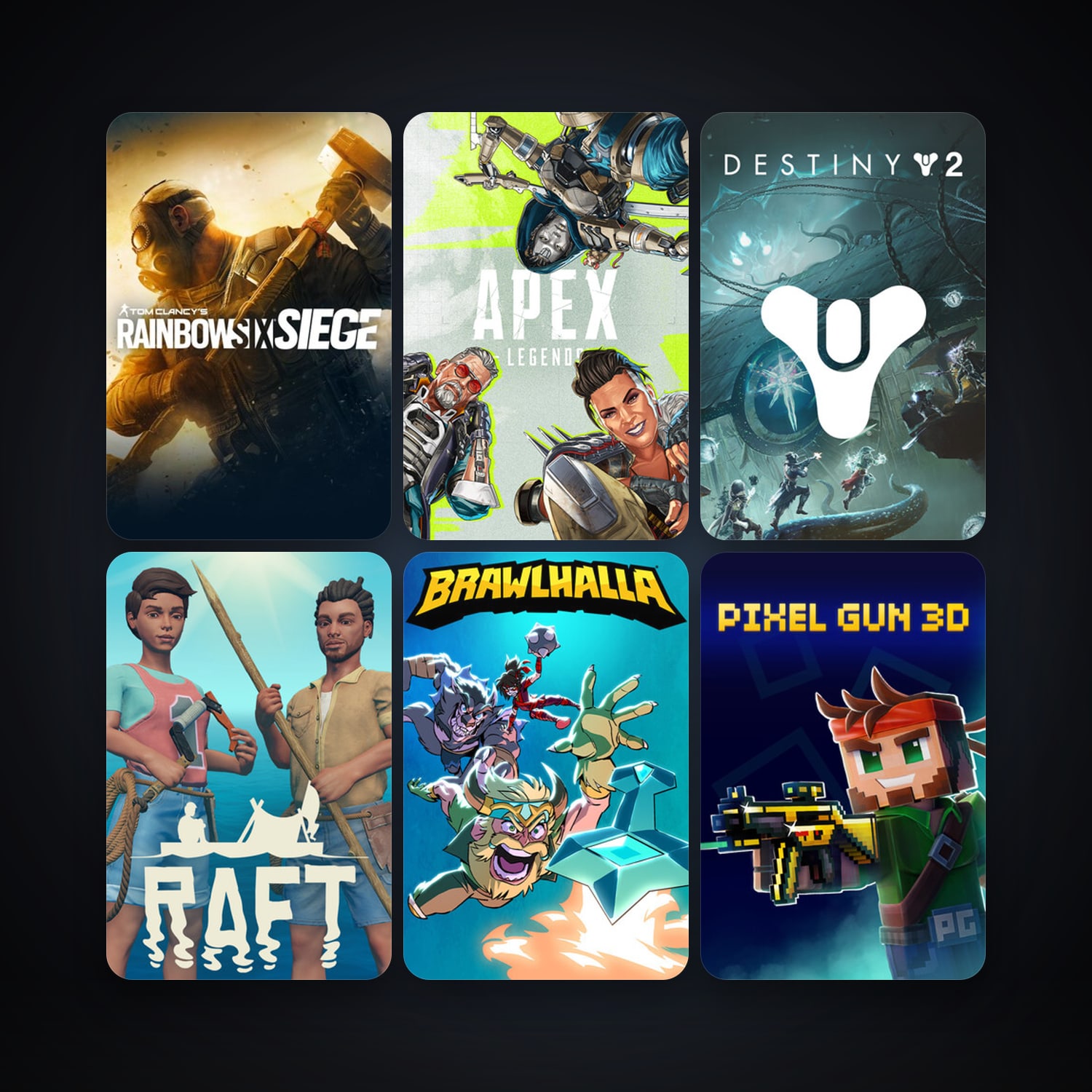 Brawlhalla + Tom Clancy's Rainbow Six Siege, 24 games, clean — HabibiAccounts