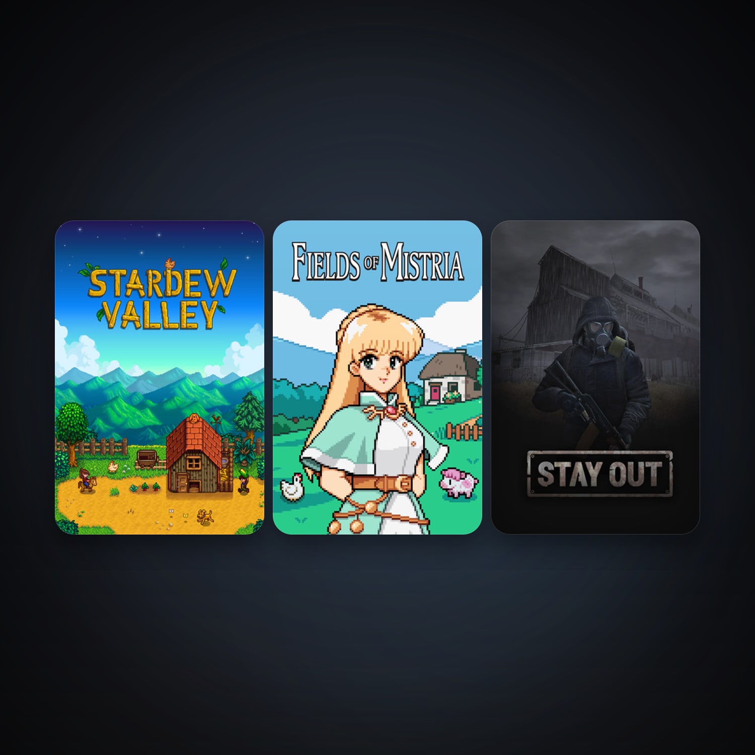 Stardew Valley + Stay Out, 5 games, clean — HabibiAccounts