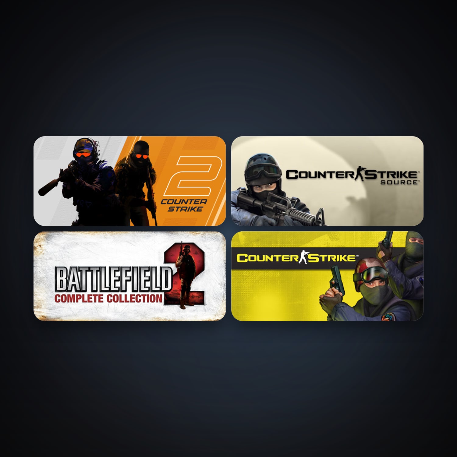 Counter-Strike + Counter-Strike: Source, 7 games, clean — HabibiAccounts