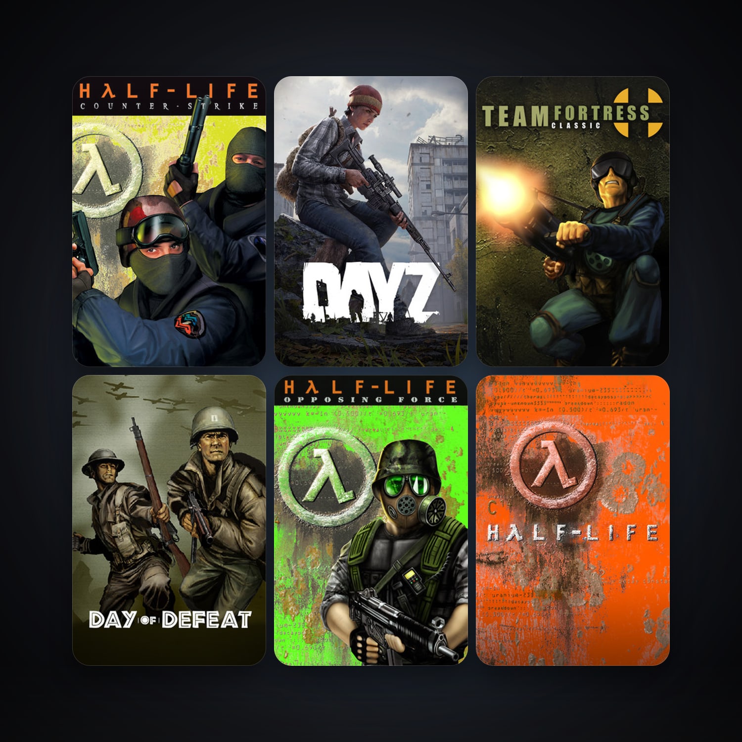 Counter-Strike + Team Fortress Classic, 9 games, Steam 11, clean — HabibiAccounts