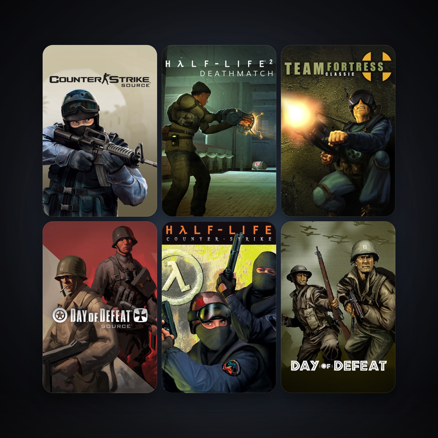 Counter-Strike + Team Fortress Classic, 11 games, clean — HabibiAccounts