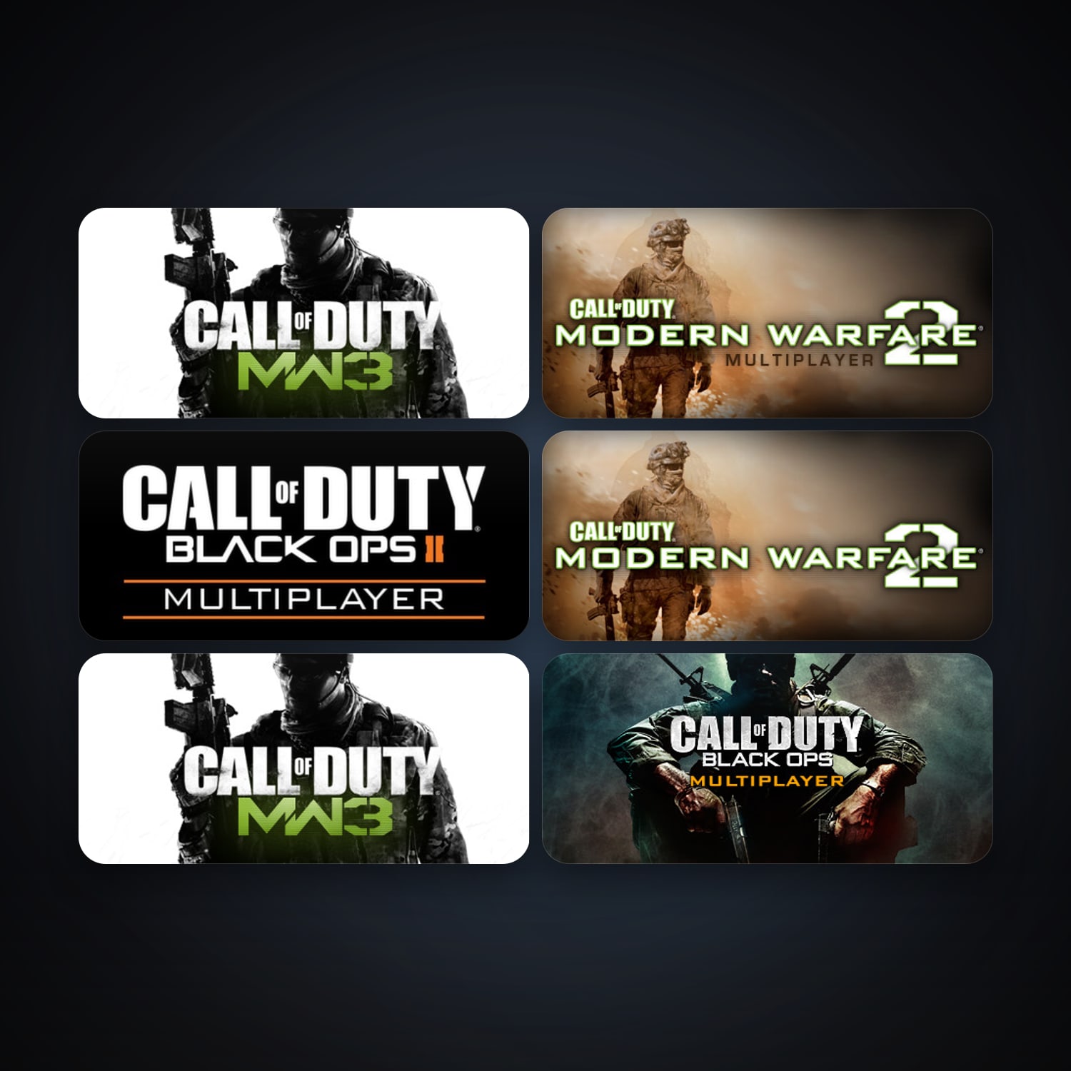 Call of Duty: Modern Warfare 2 (2009) + Call of Duty: Modern Warfare 2 - Multiplayer (2009), 12 games, clean — HabibiAccounts