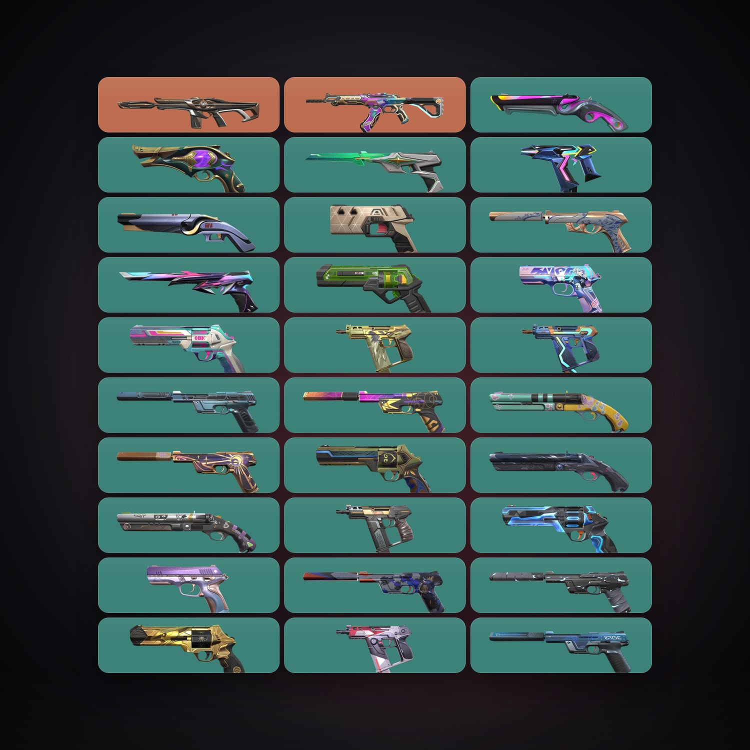 LA Plat 3 locker — 30 skins, lvl 418 — HabibiAccounts