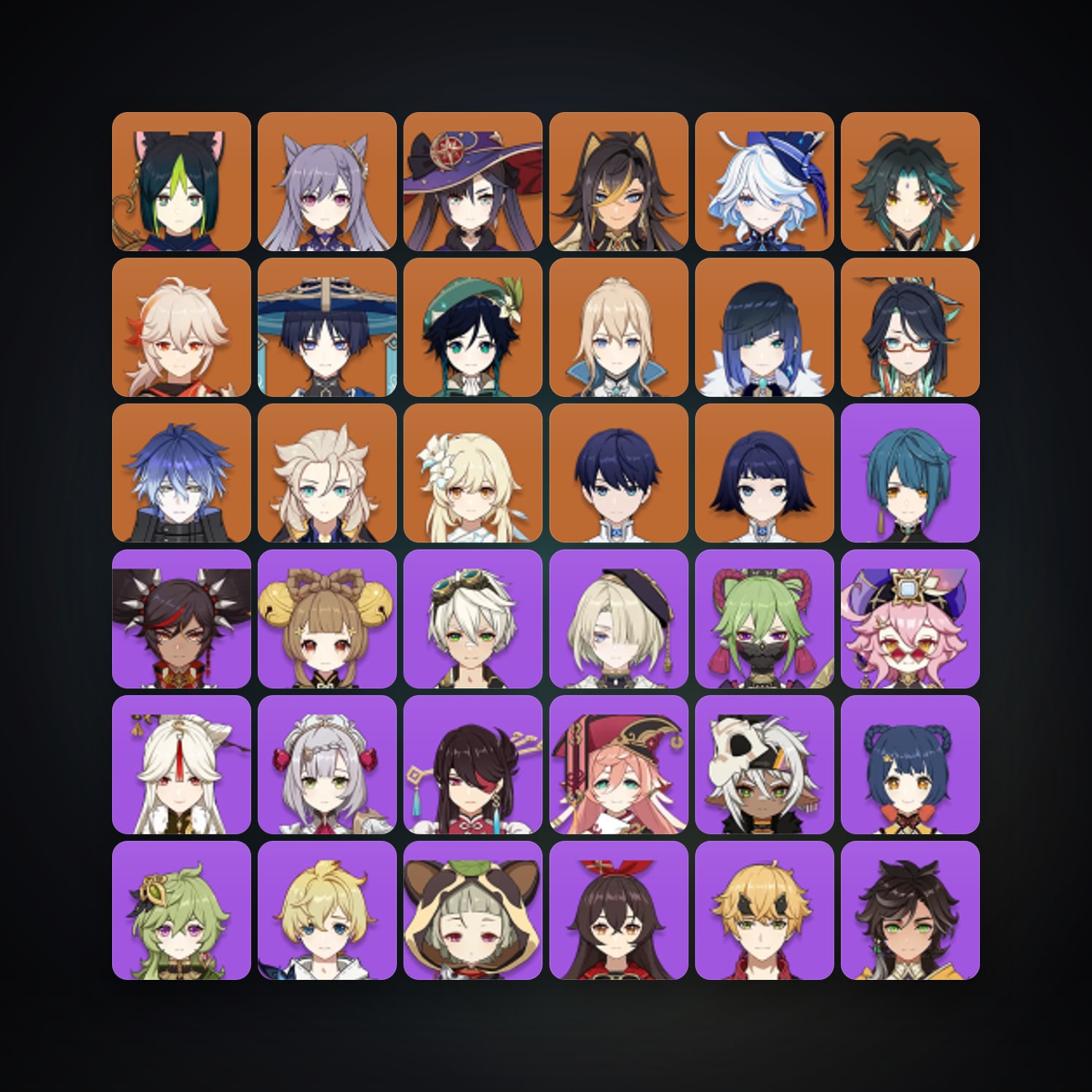 جينشن إمباكت | AR 57 | 57 شخصية | 14× 5★ — HabibiAccounts