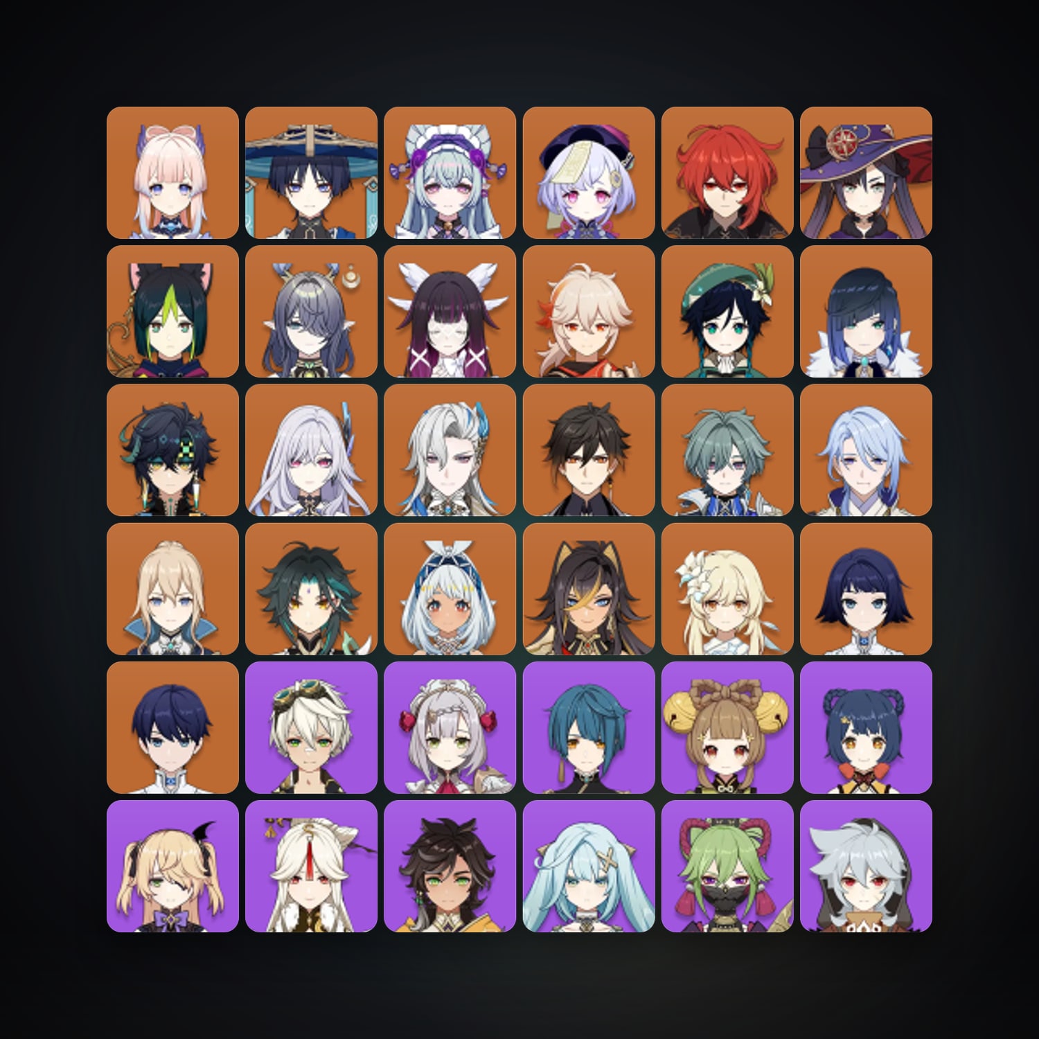 Genshin Impact | AR 58 | 72 Chars | 22× 5★ — Genshin / miHoYo Account — HabibiAccounts