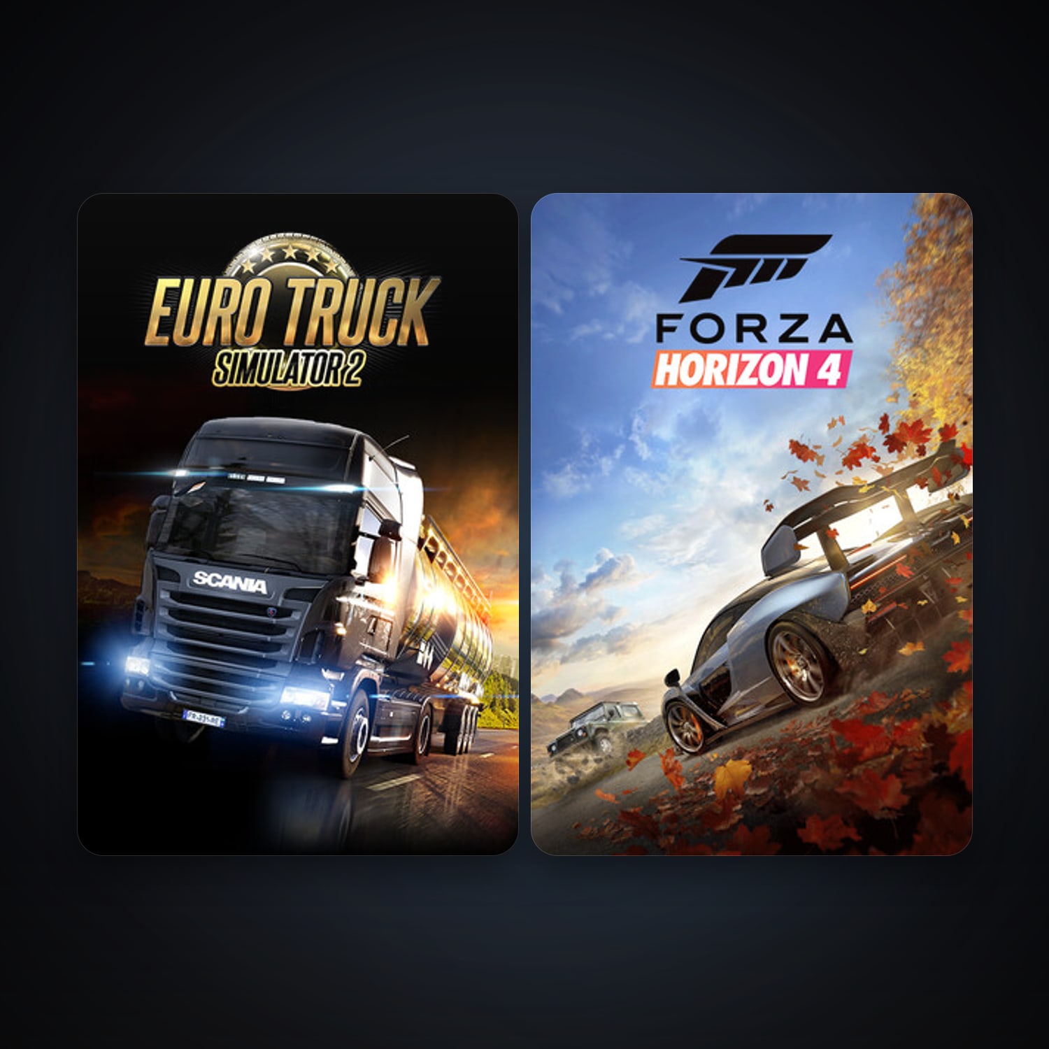 Euro Truck Simulator 2 + Forza Horizon 4, 3 games, clean — HabibiAccounts