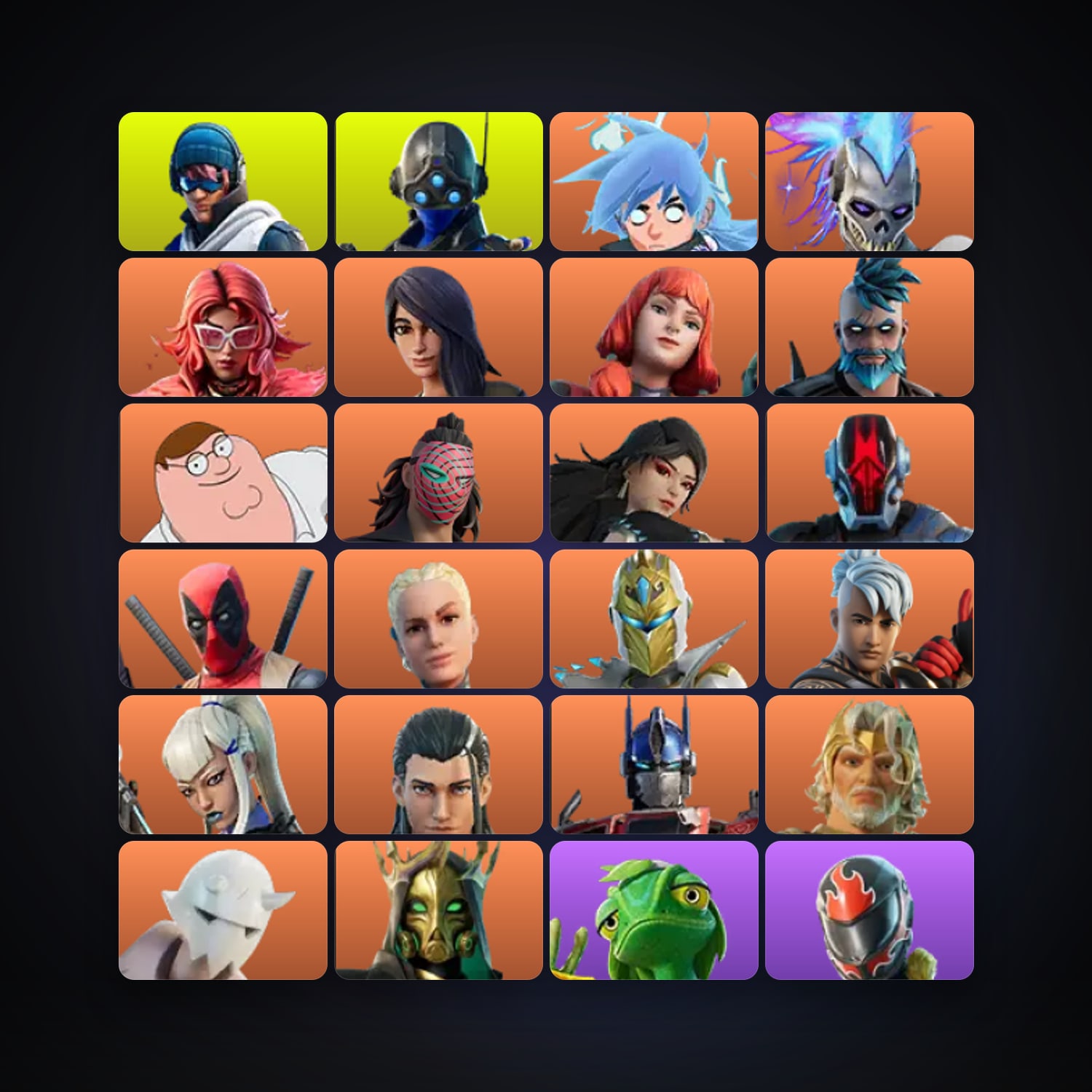 Fortnite locker — 303 skins — 200 V-Bucks — lvl 4070 — HabibiAccounts