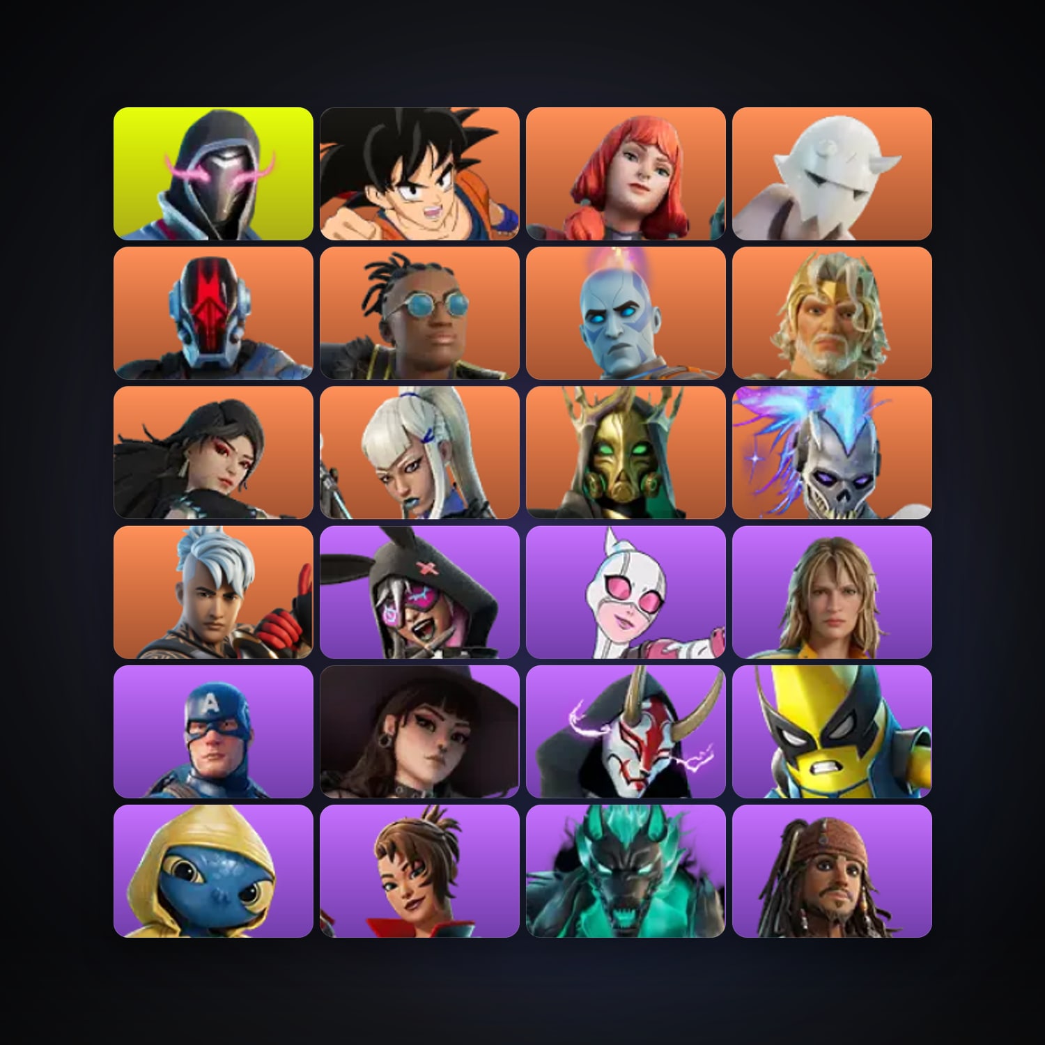 Fortnite locker — 114 skins — 1.9K V-Bucks — lvl 1698 — HabibiAccounts
