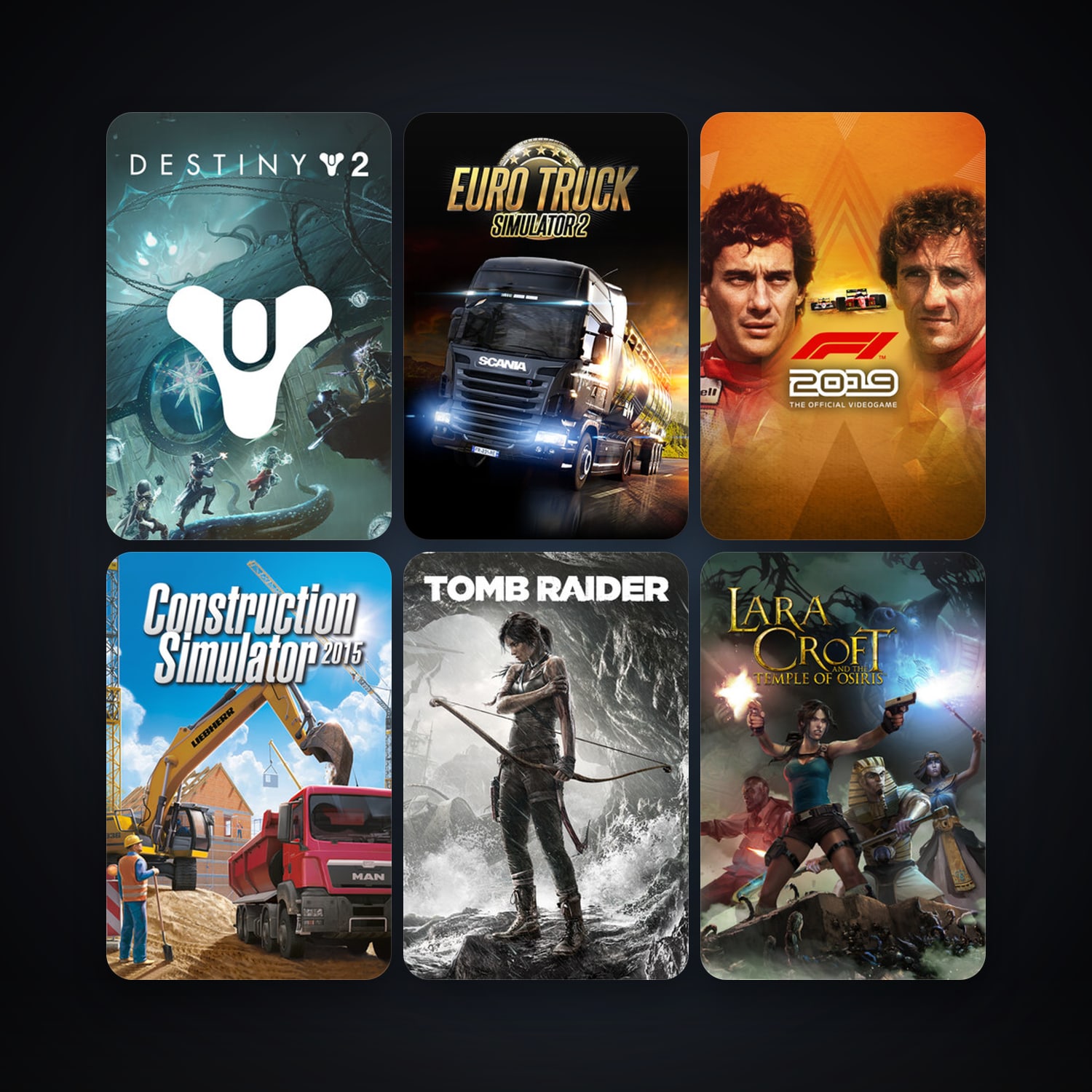 Tomb Raider + Euro Truck Simulator 2, 15 games, clean — HabibiAccounts