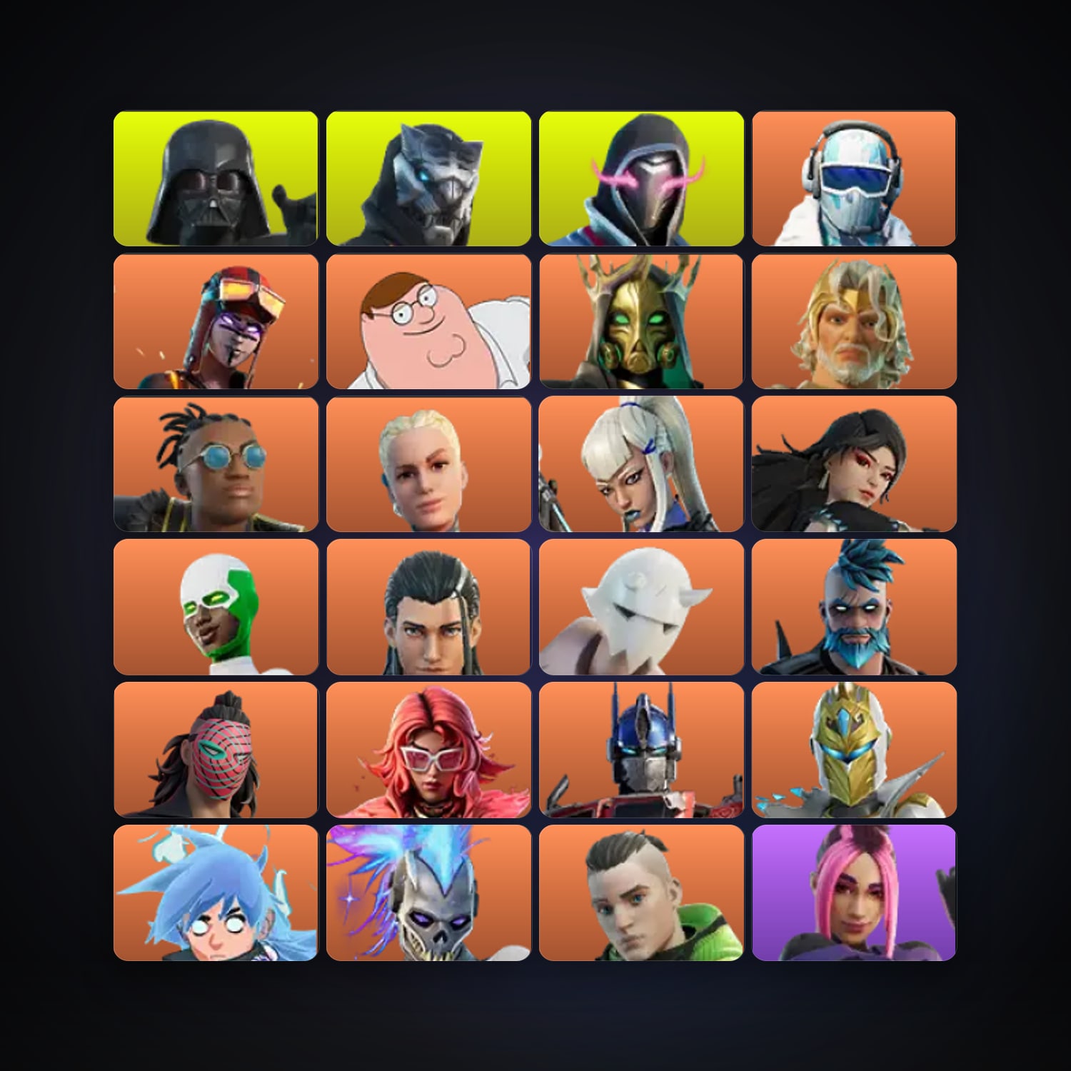 Fortnite locker — 328 skins — 250 V-Bucks — lvl 2562 — HabibiAccounts
