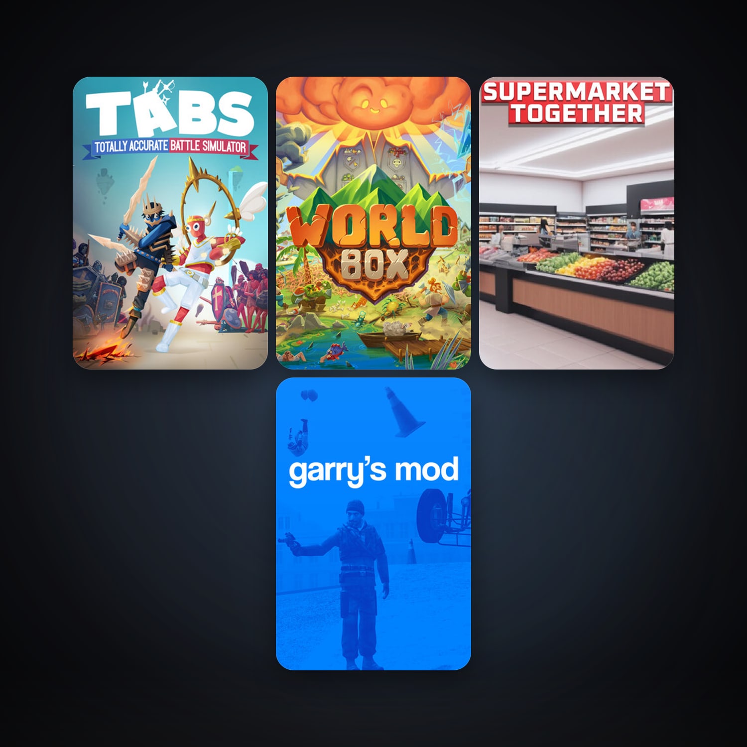 Garry's Mod + Totally Accurate Battle Simulator, 7 games, clean — HabibiAccounts