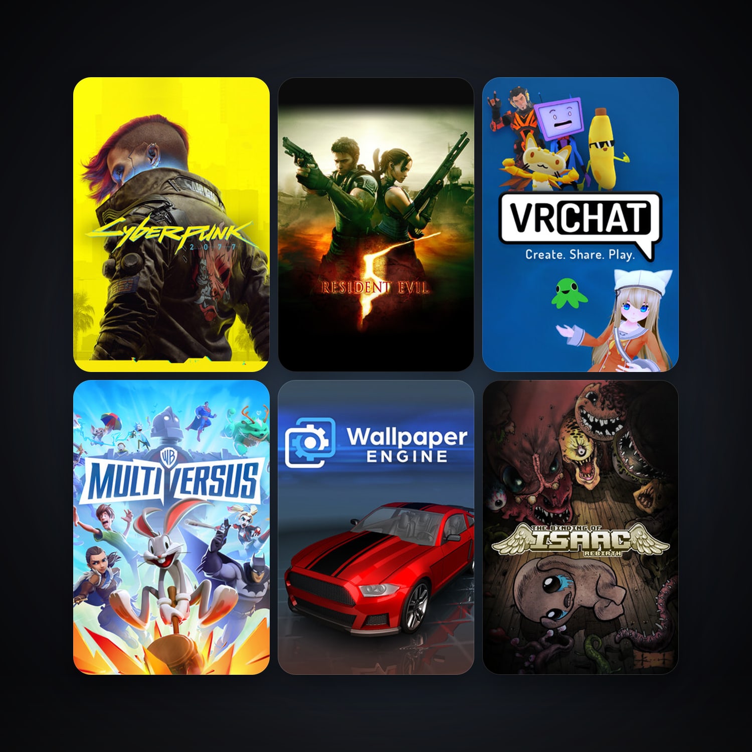 Resident Evil 5 + The Binding of Isaac: Rebirth, 21 games, clean — HabibiAccounts