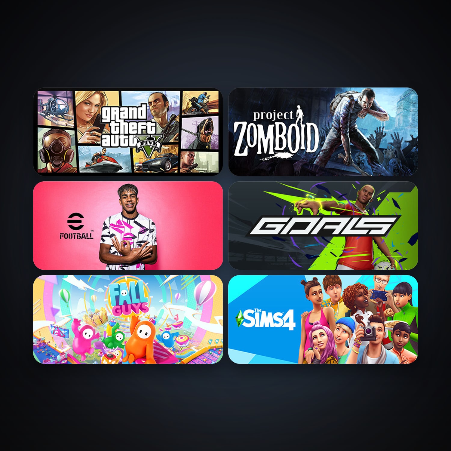 Project Zomboid + GTA V, 10 games, clean — HabibiAccounts