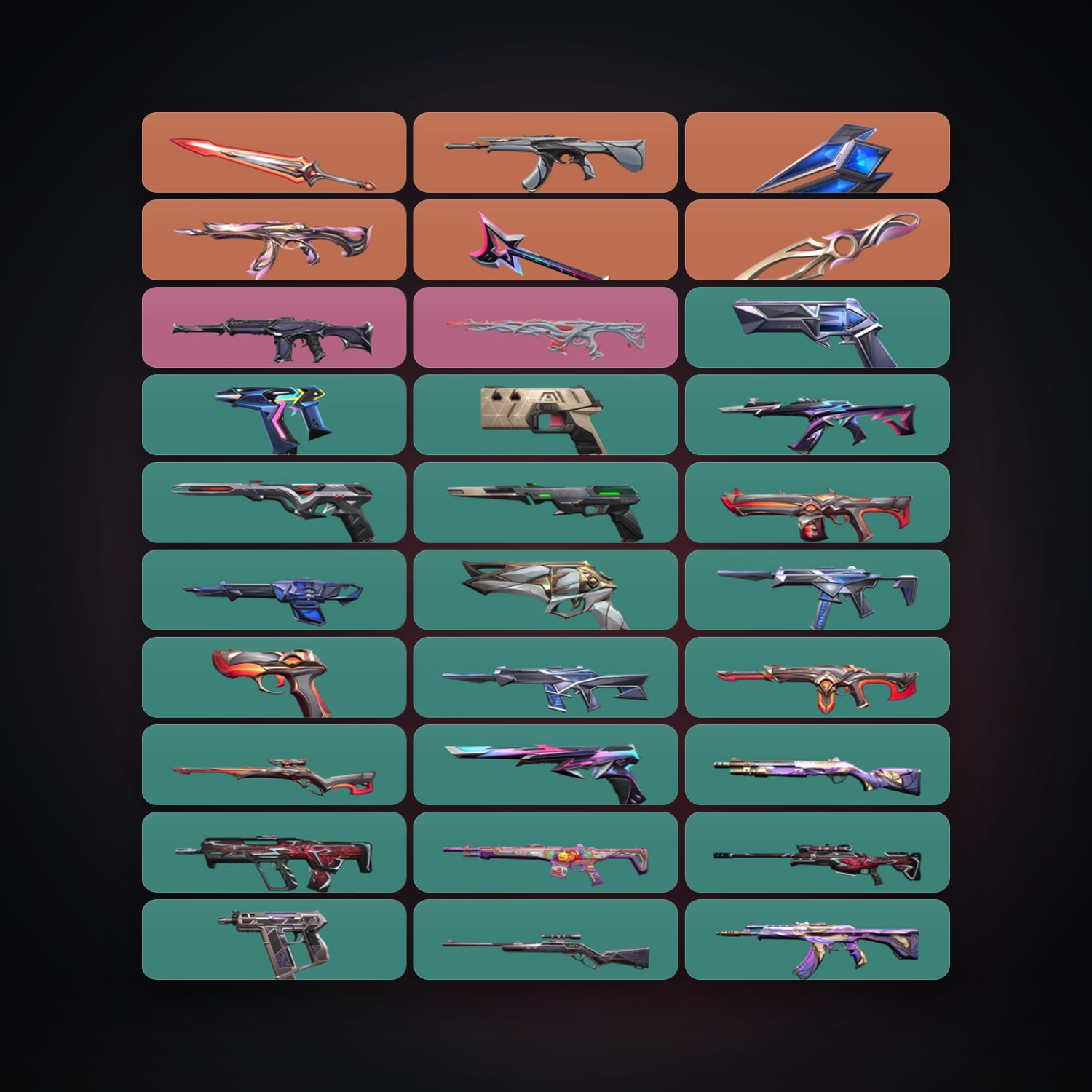 LA Gold 3 locker — 4 knives, 50 skins, lvl 345 — HabibiAccounts