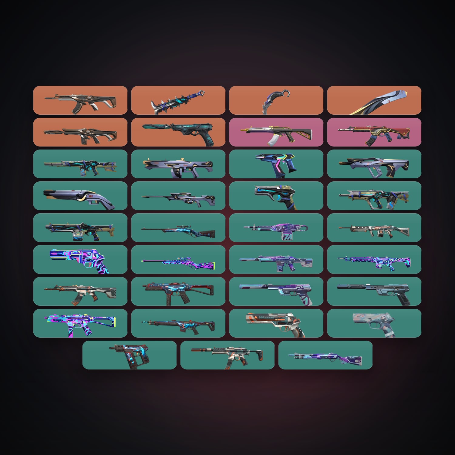 BR Plat 1 locker — 3 knives, 35 skins, lvl 148 — HabibiAccounts