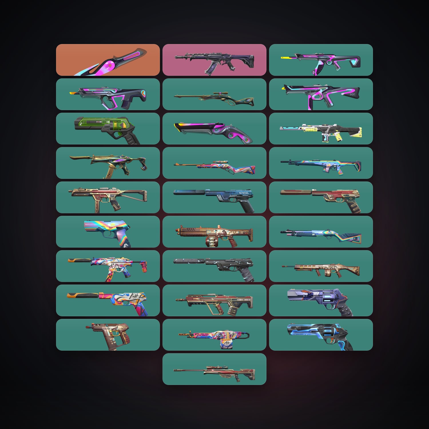 AP Plat 1 locker — 1 knives, 28 skins, lvl 139 — HabibiAccounts