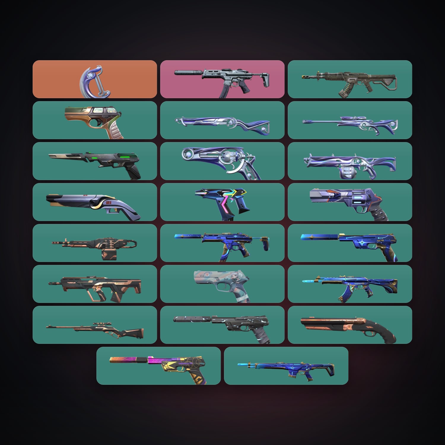 BR Bronze 1 locker — 1 knives, 23 skins, lvl 201 — HabibiAccounts