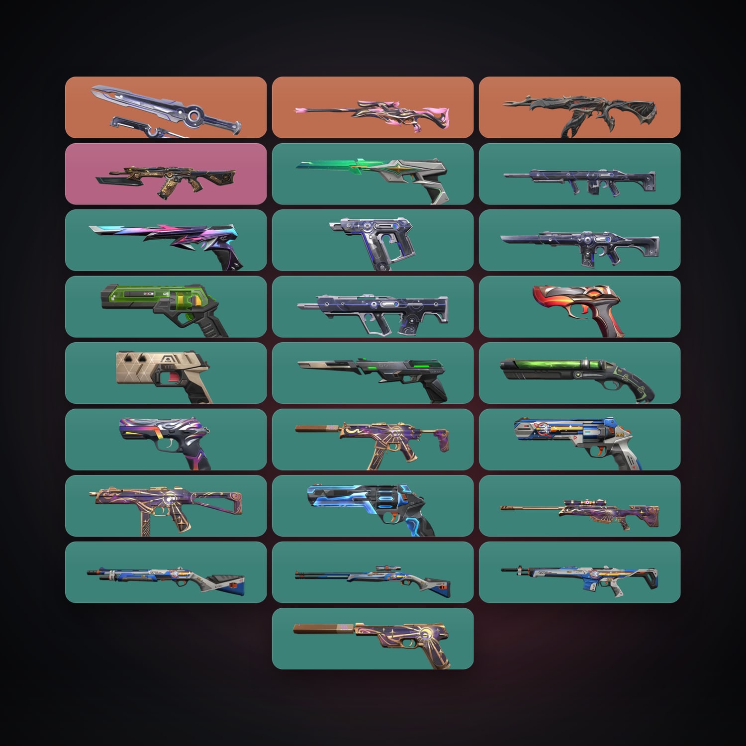 LA Ascendant 3 locker — 1 knives, 25 skins, lvl 189 — HabibiAccounts