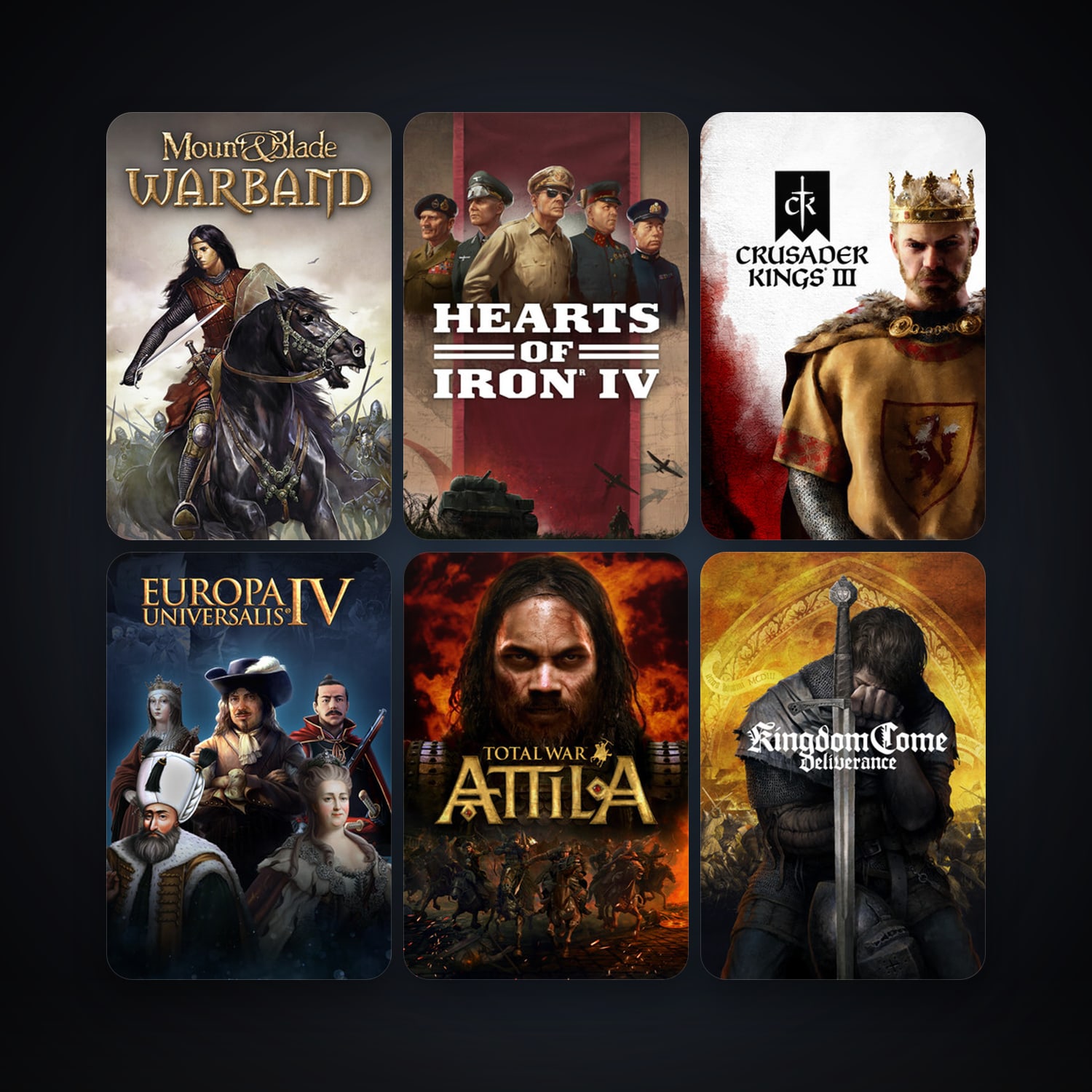Mount & Blade: Warband + Europa Universalis IV, 59 games, clean — HabibiAccounts