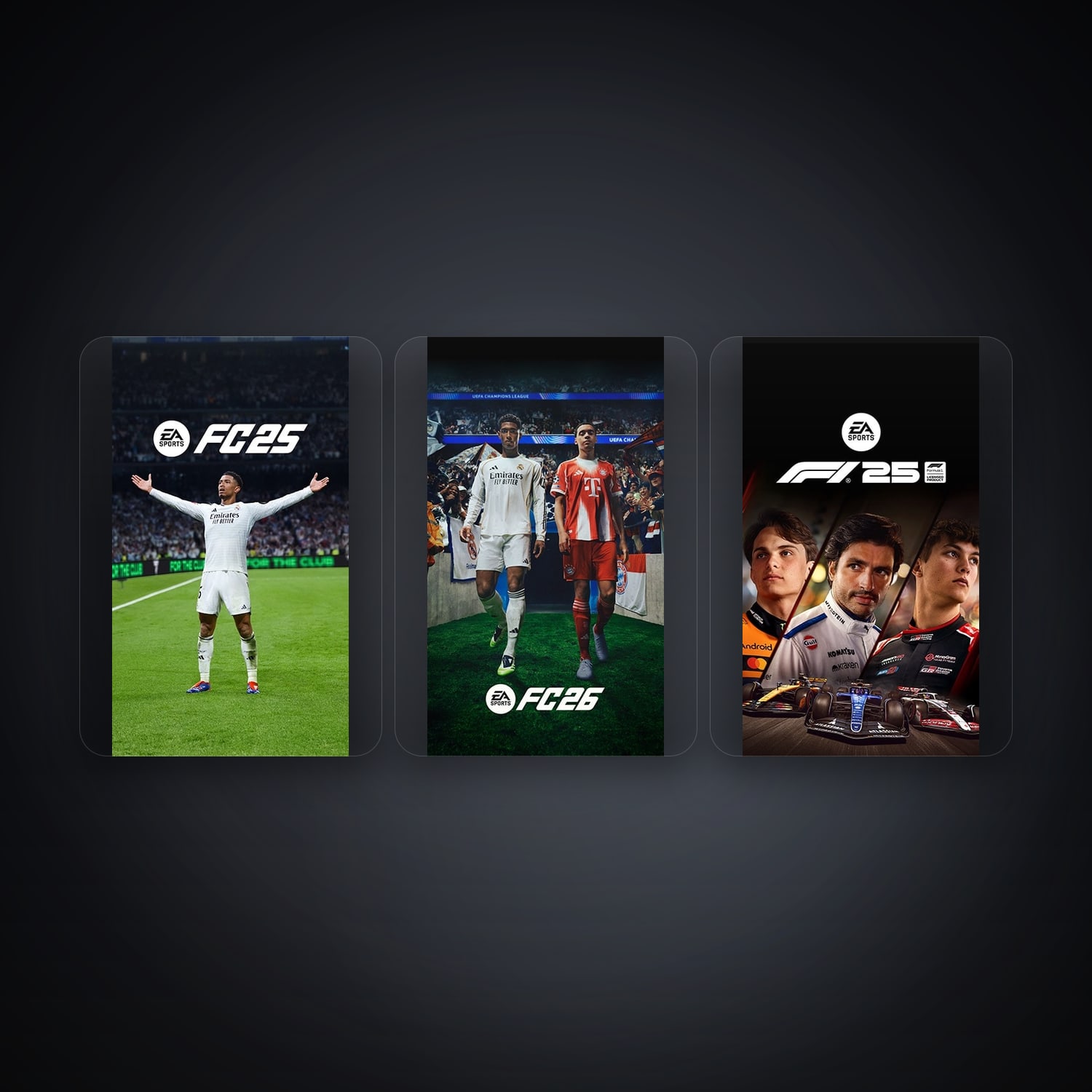 هالحساب إي إيه فيه EA Sports FC 25 وEA Sports FC 26، KR، 3 ألعاب — HabibiAccounts