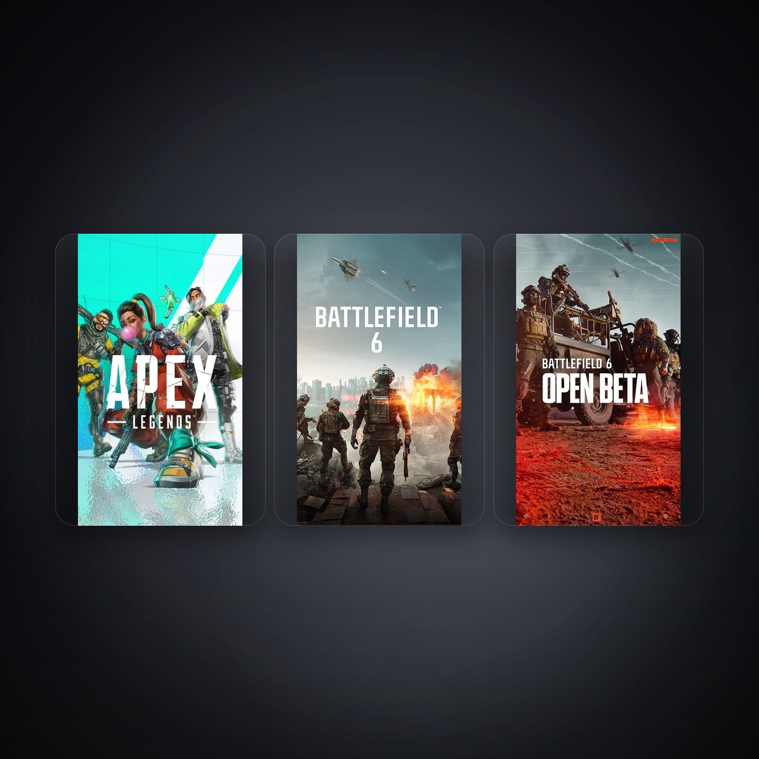 هالحساب إي إيه فيه Apex Legends وBattlefield 1، BR، 8 ألعاب — HabibiAccounts