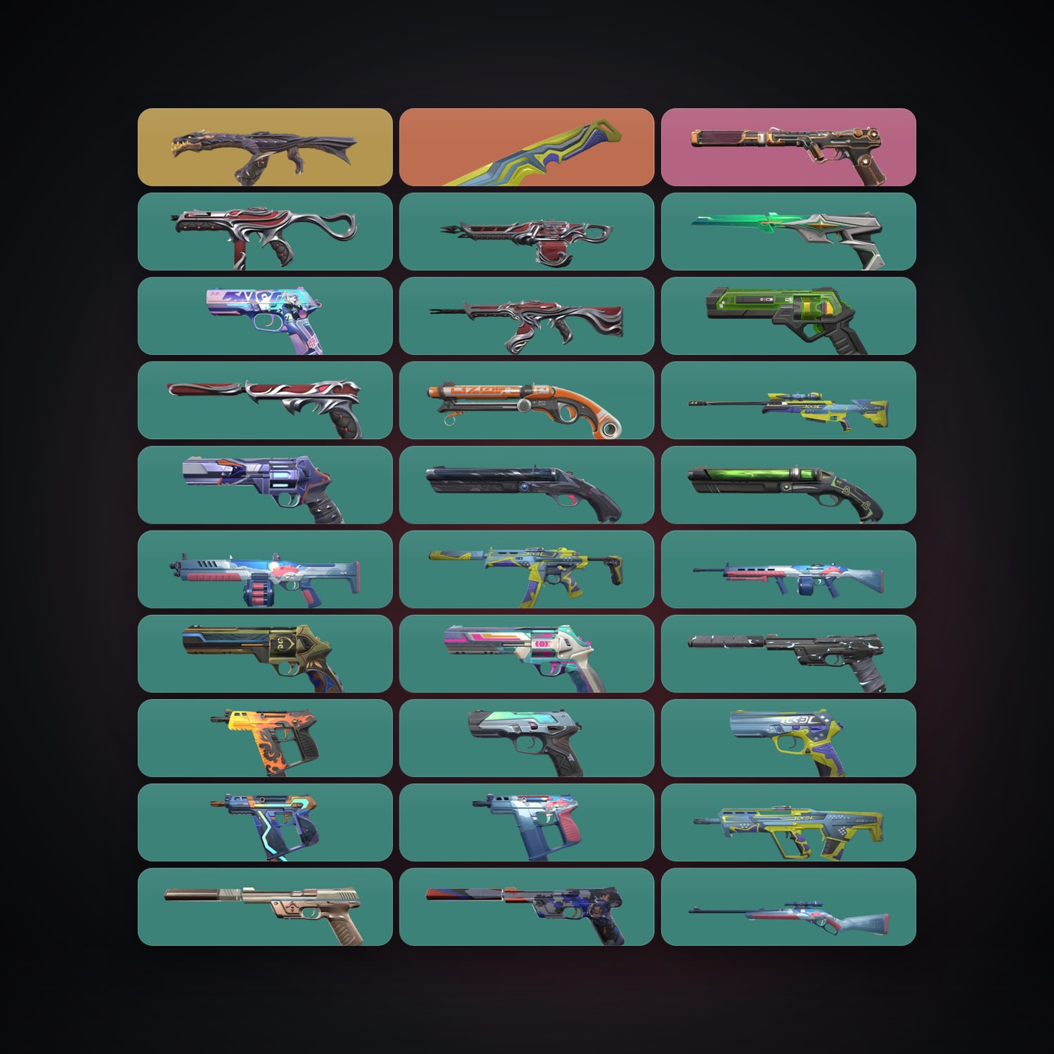 LA Gold 1 locker — 1 knives, 30 skins, lvl 198 — HabibiAccounts