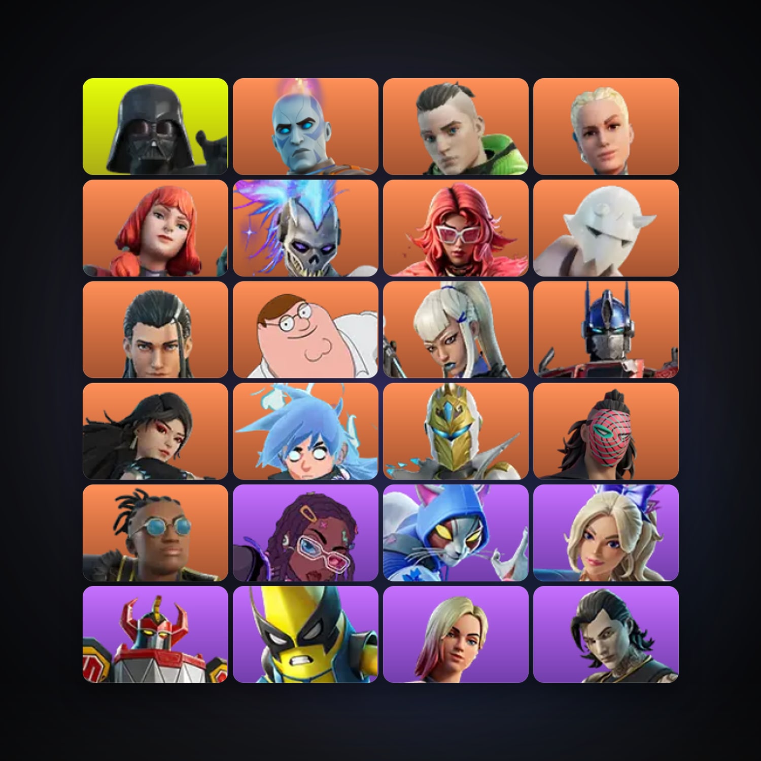 Fortnite locker — 151 skins — 1.1K V-Bucks — lvl 3172 — HabibiAccounts