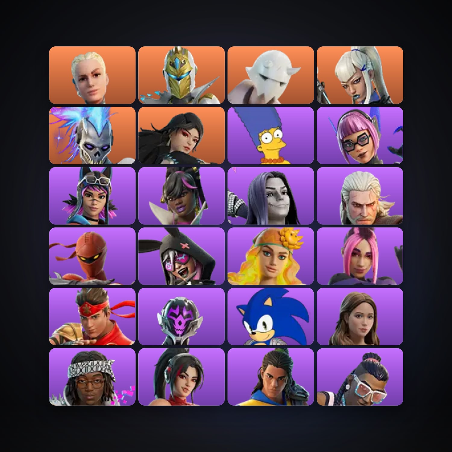 Fortnite locker — 73 skins — 5.3K V-Bucks — lvl 398 — HabibiAccounts
