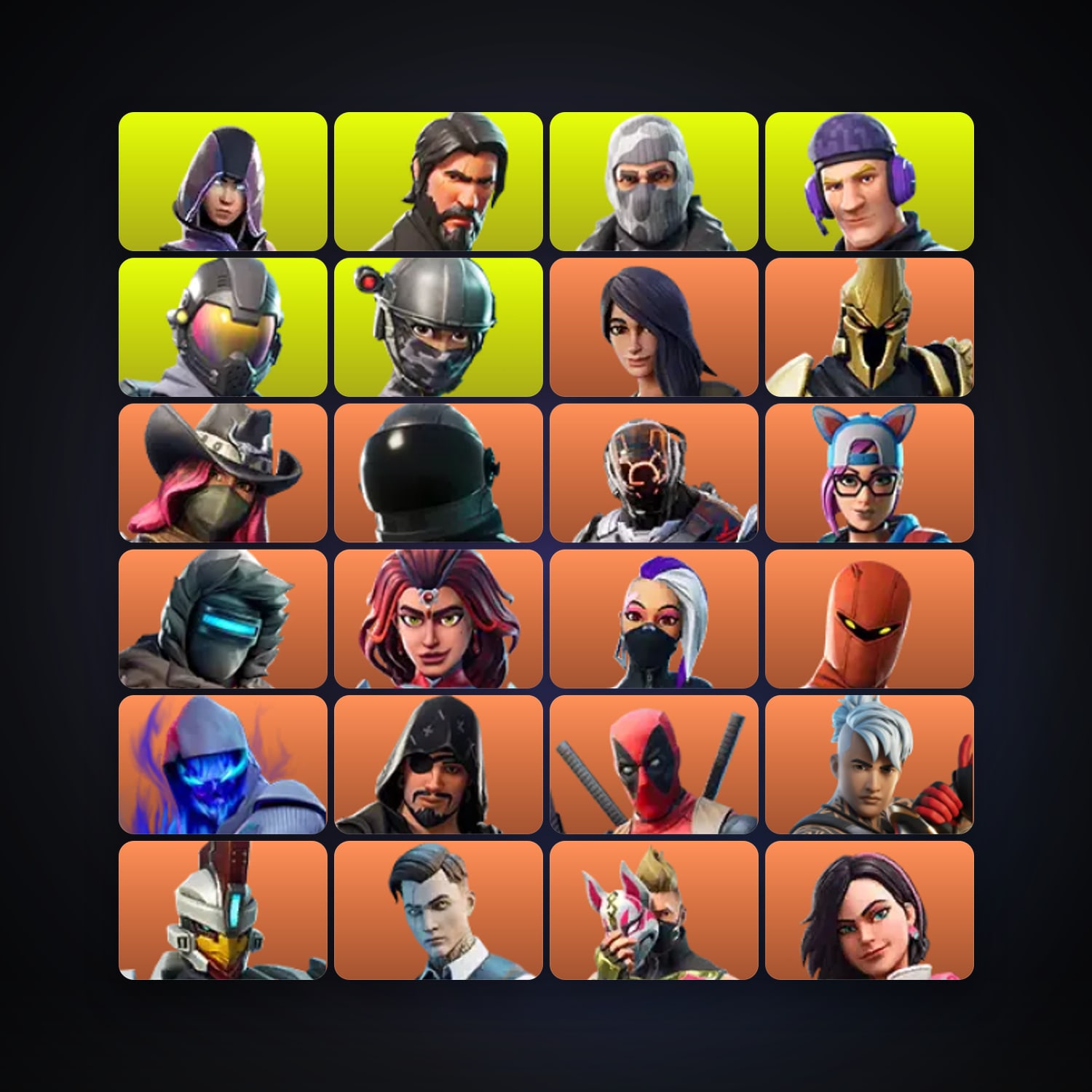 Fortnite locker — 111 skins — 400 V-Bucks — lvl 1611 — HabibiAccounts