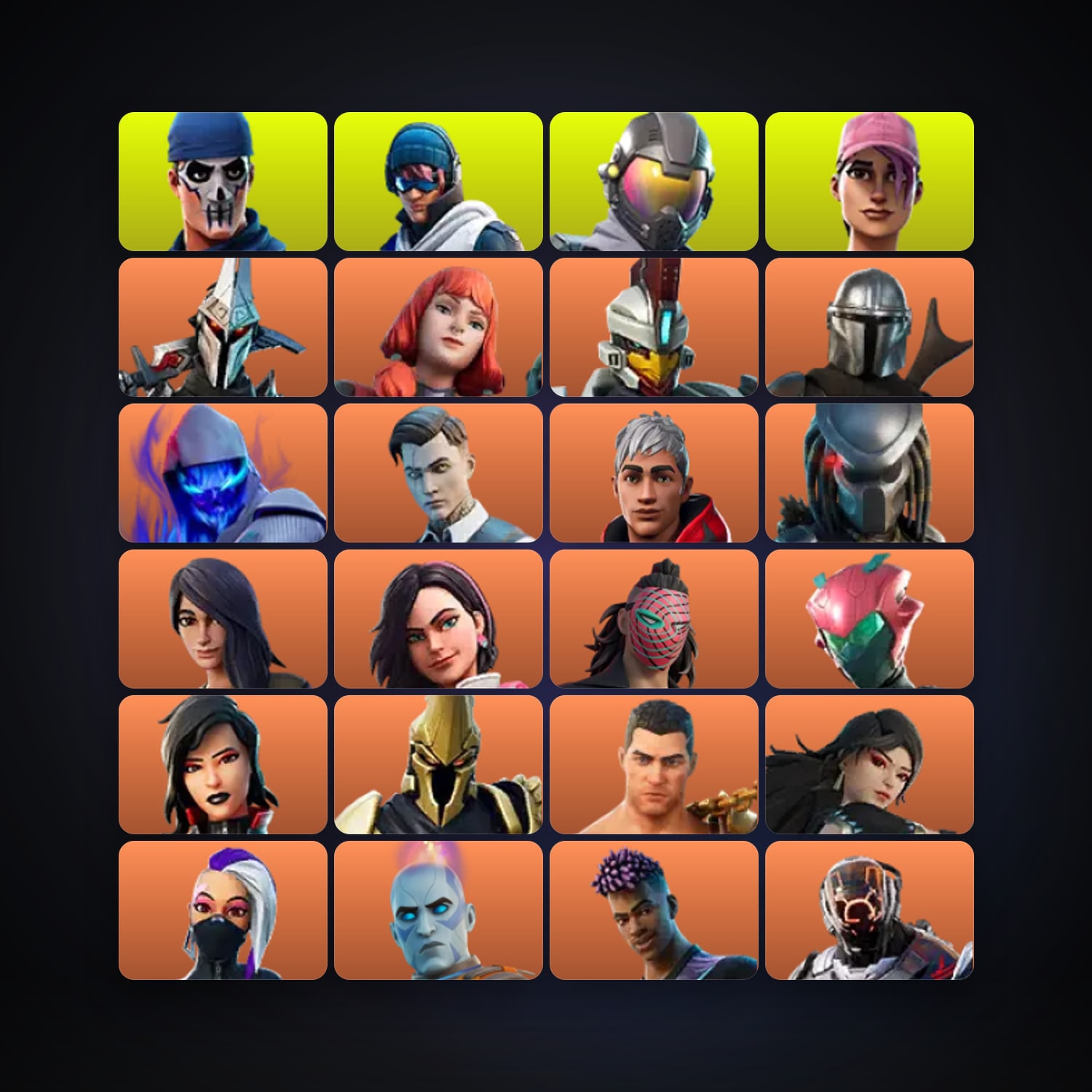 Fortnite locker — 202 skins — 250 V-Bucks — lvl 2742 — HabibiAccounts