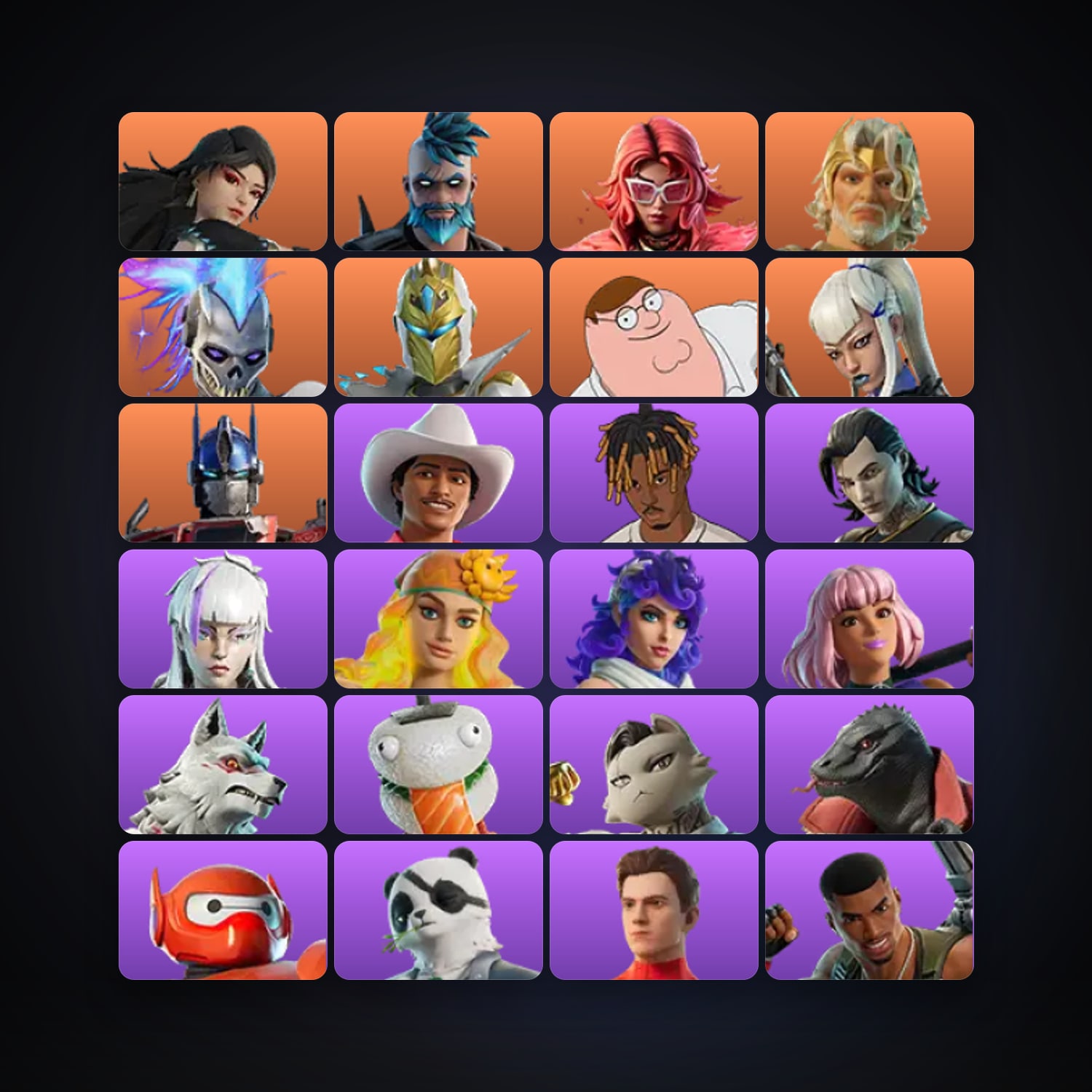 Fortnite locker — 195 skins — 1.3K V-Bucks — lvl 1247 — HabibiAccounts