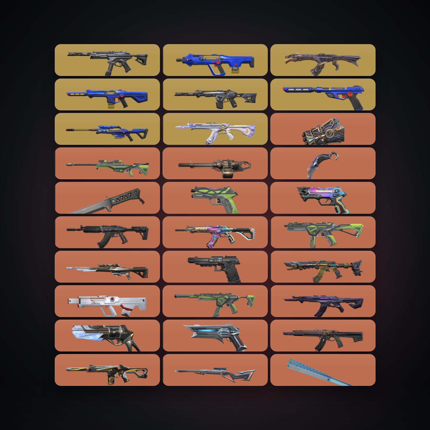 NA Gold 3 locker — 60 knives, 529 skins, lvl 466 — HabibiAccounts