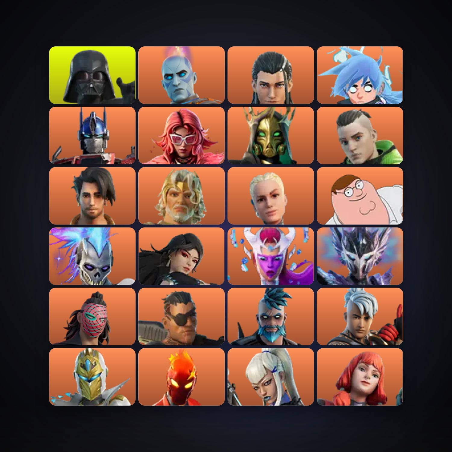Fortnite locker — 256 skins — 500 V-Bucks — lvl 3555 — HabibiAccounts