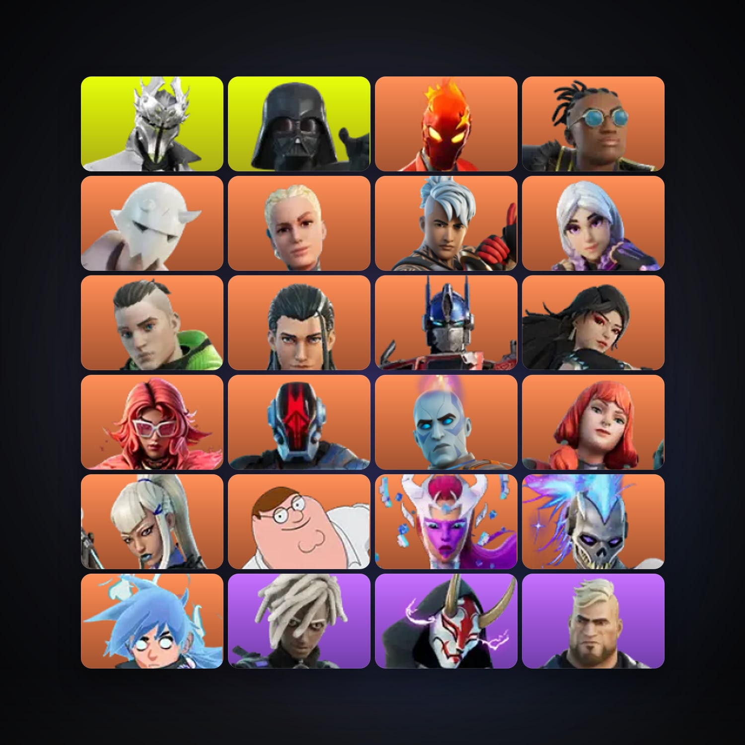 Fortnite locker — 165 skins — 200 V-Bucks — lvl 1997 — HabibiAccounts