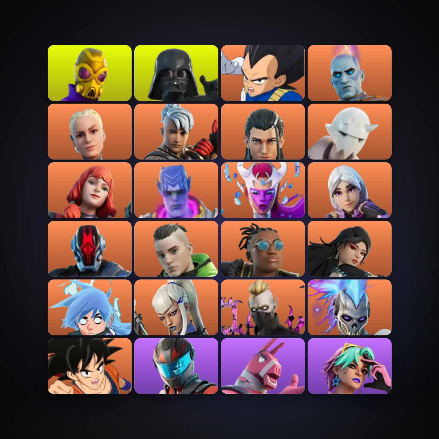 Fortnite locker — 186 skins — 750 V-Bucks — lvl 1800 — HabibiAccounts