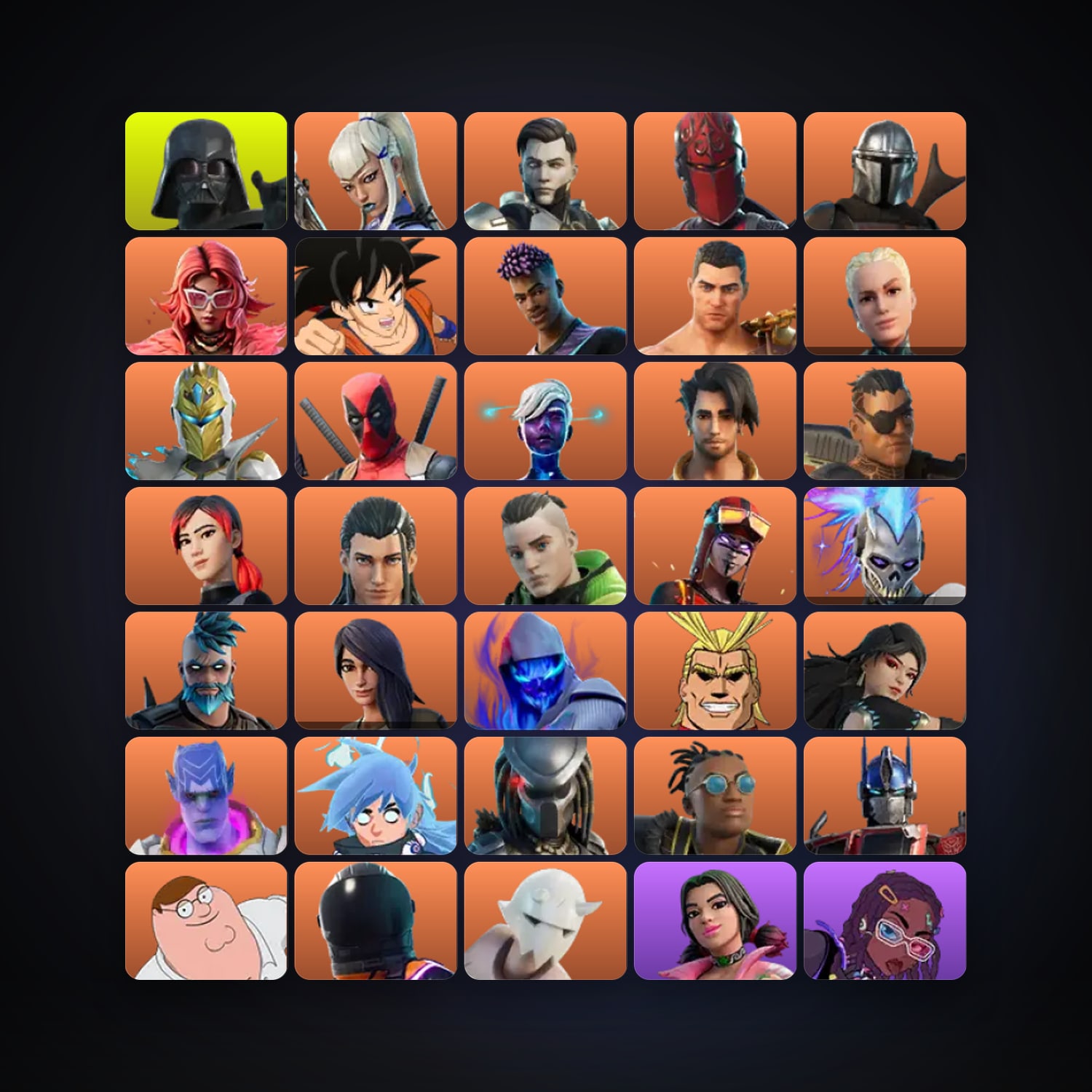 Fortnite locker — 168 skins — 800 V-Bucks — lvl 2203 — HabibiAccounts